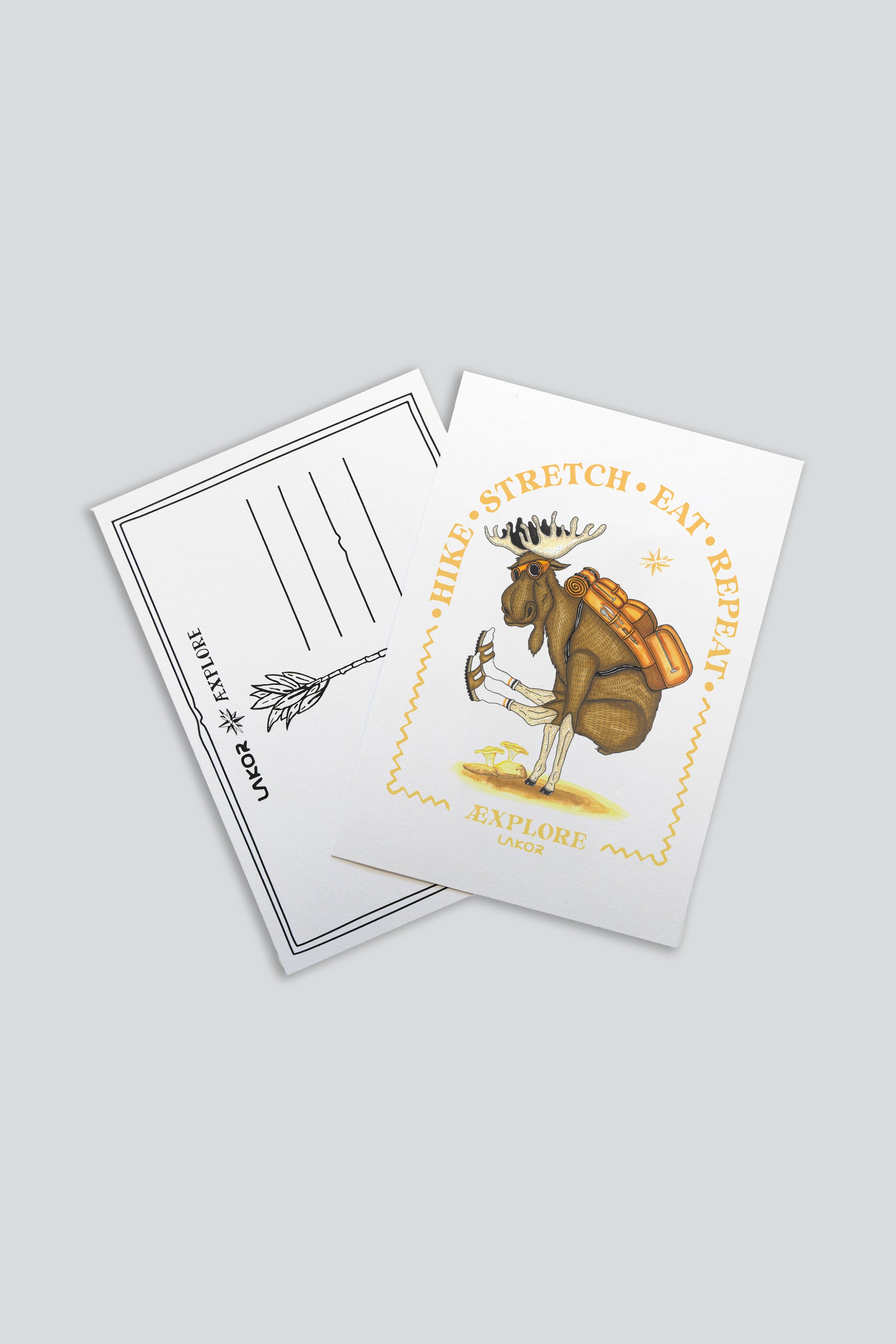 LAKOR Hike Stretch Postkort Postcard White