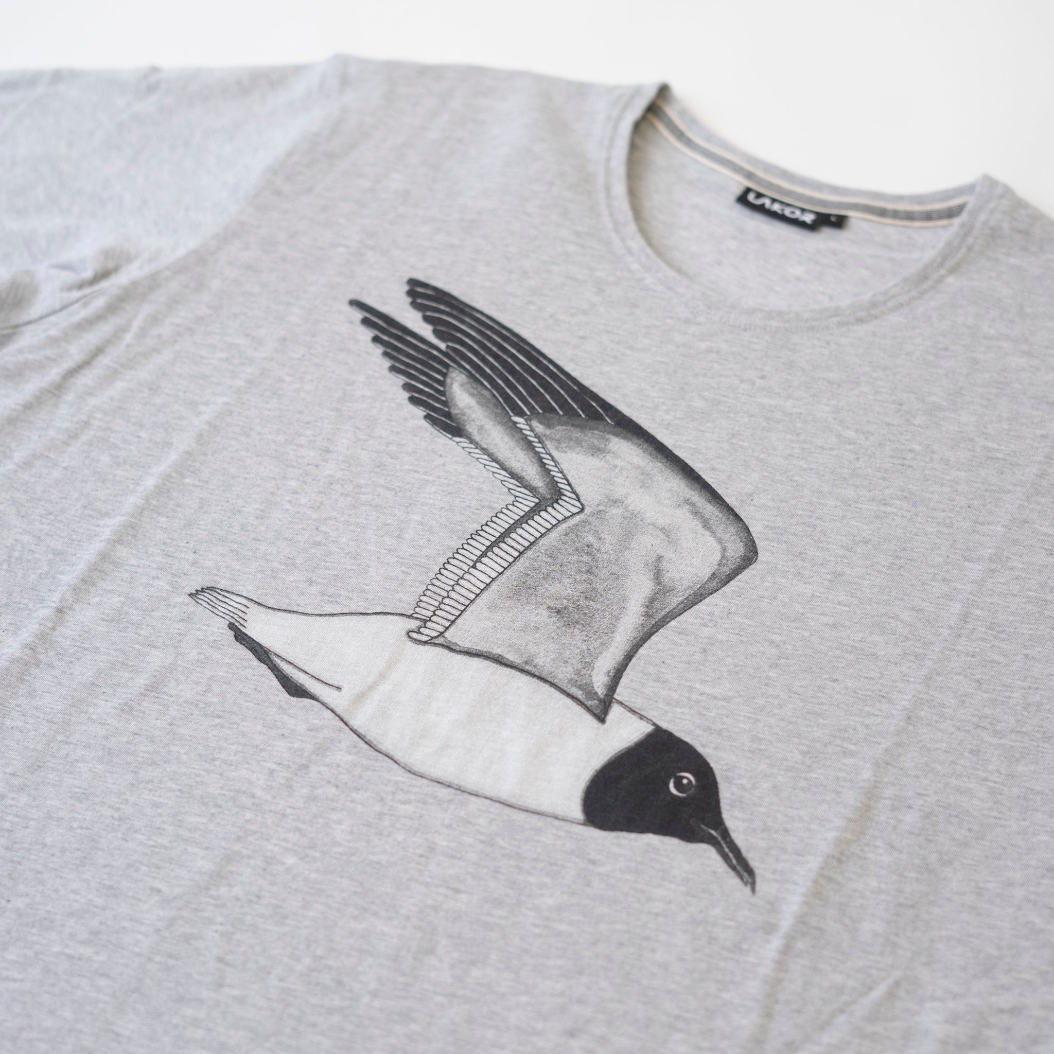 LAKOR Hooded Seagull T-shirt T-Shirt Light Grey Melange
