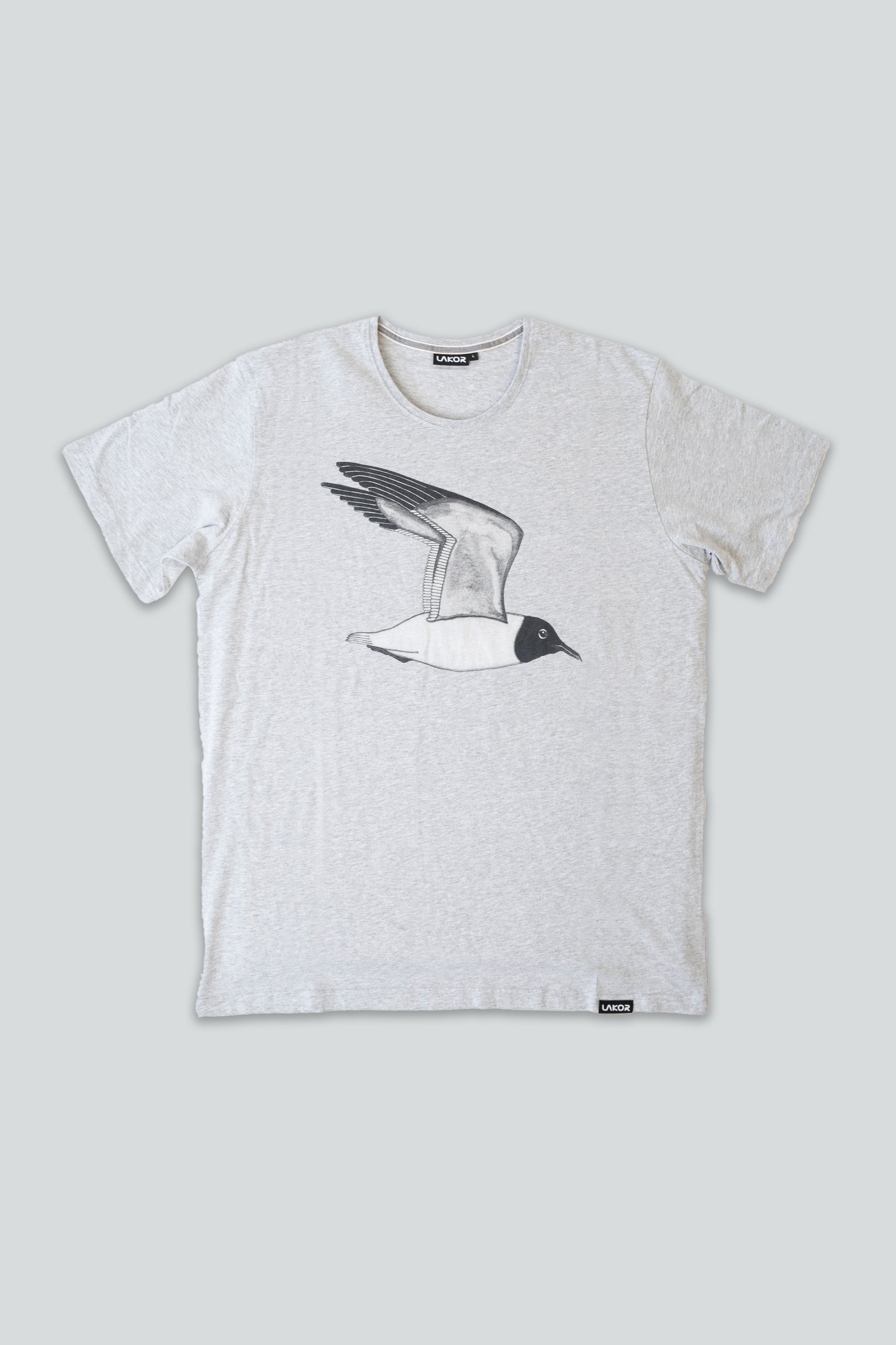 LAKOR Hooded Seagull T-shirt T-Shirt Light Grey Melange