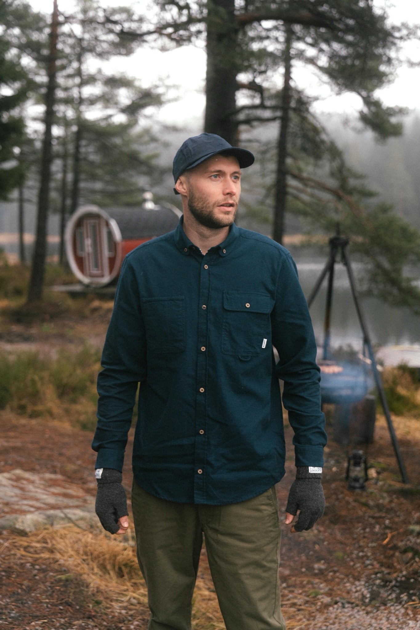 LAKOR Japanese Workers Wax Cap Headwear Navy