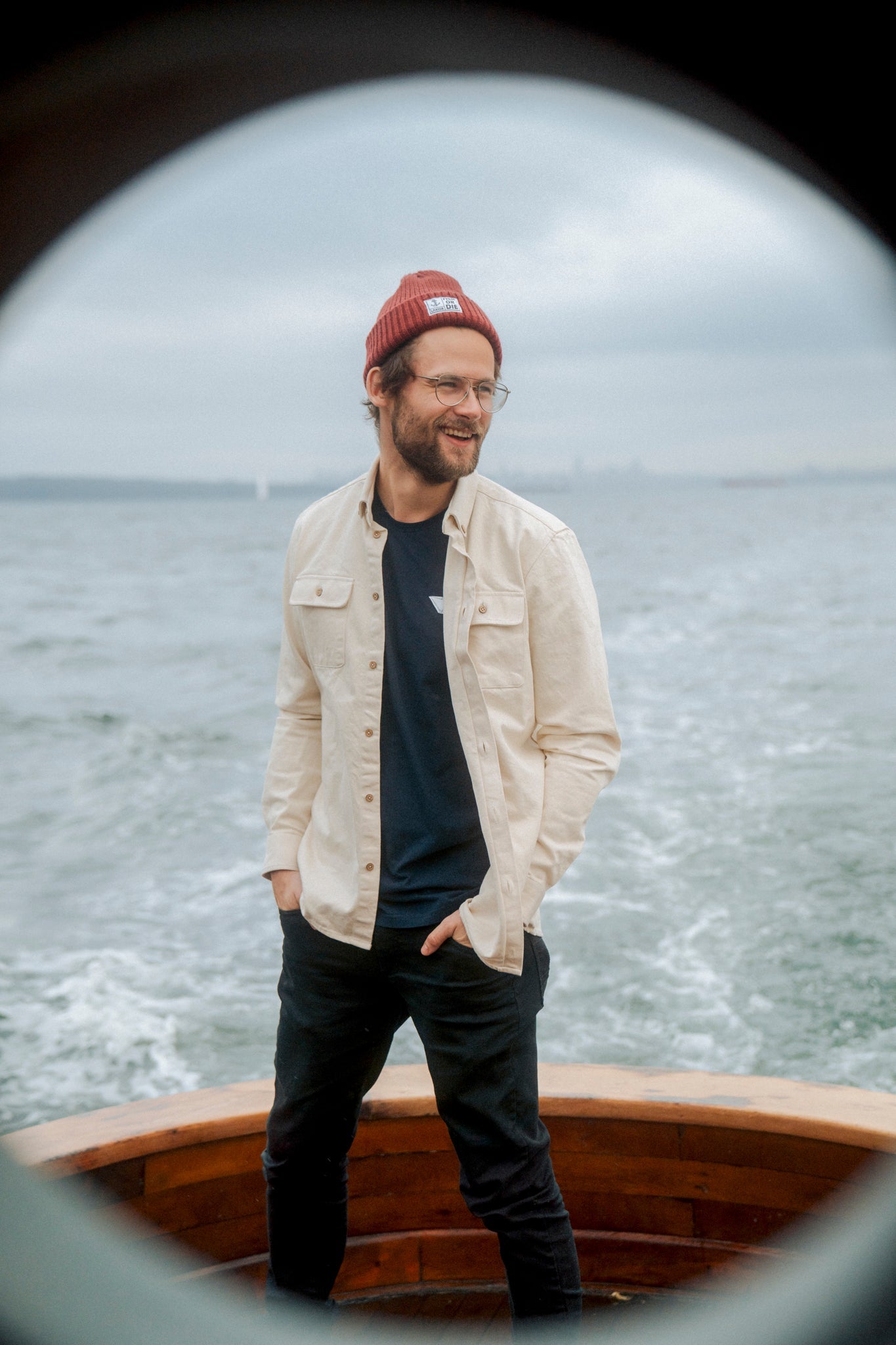 LAKOR Knokkel Shirt Overshirt Creme