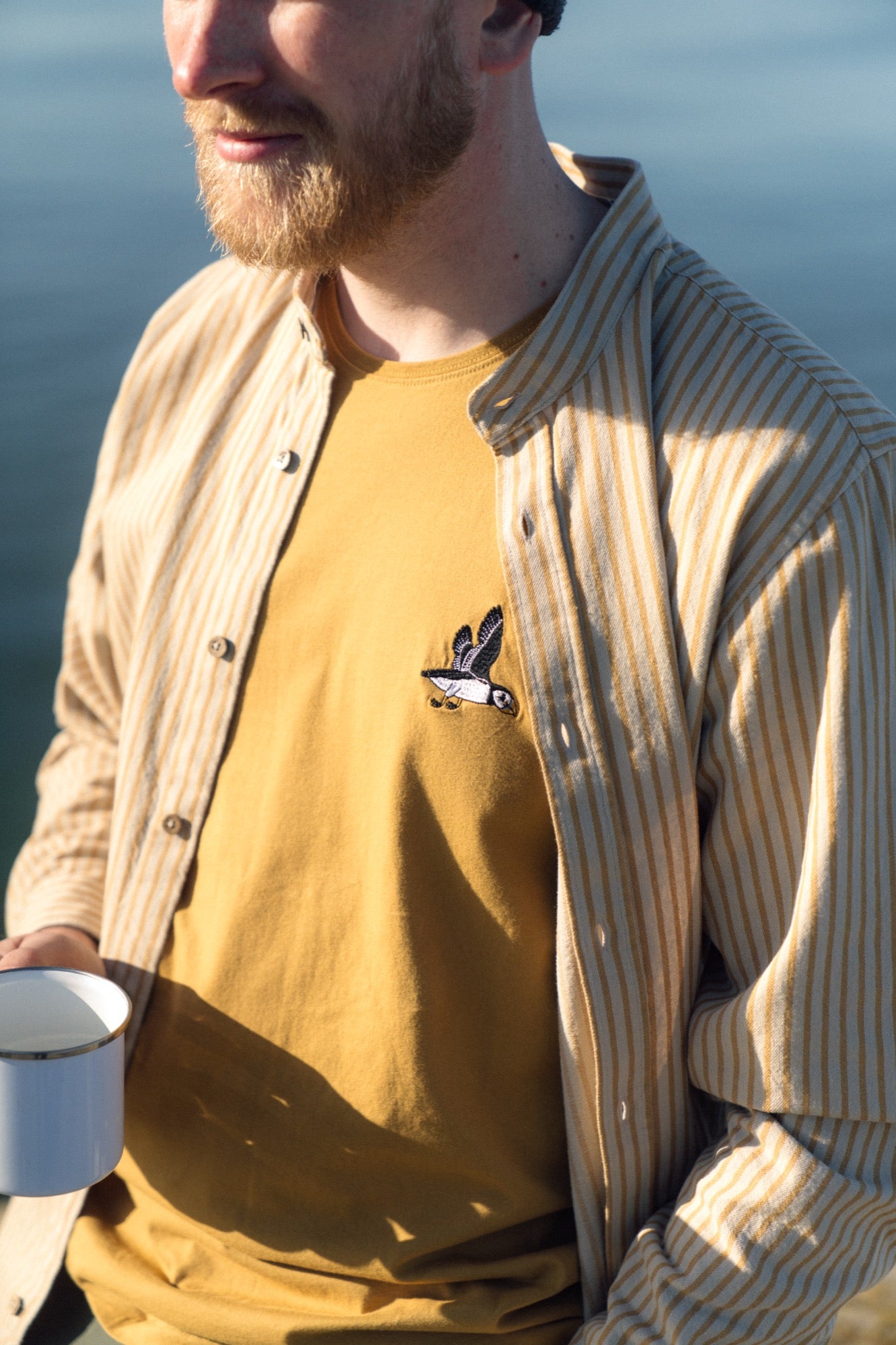 Mini Flying Puffin T-shirt (Wood Thrush)