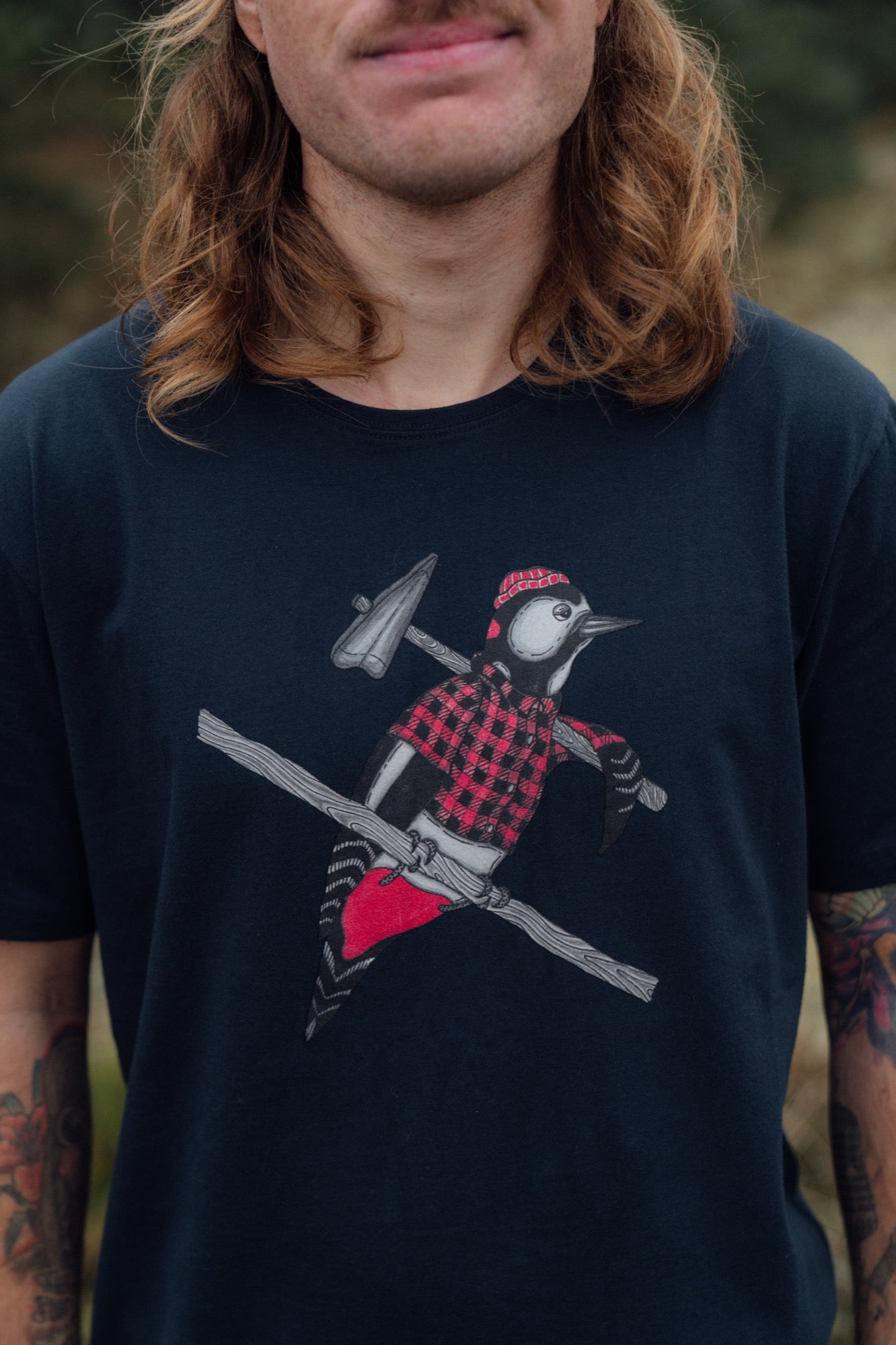 Woodpecker T-shirt (Blueberry)