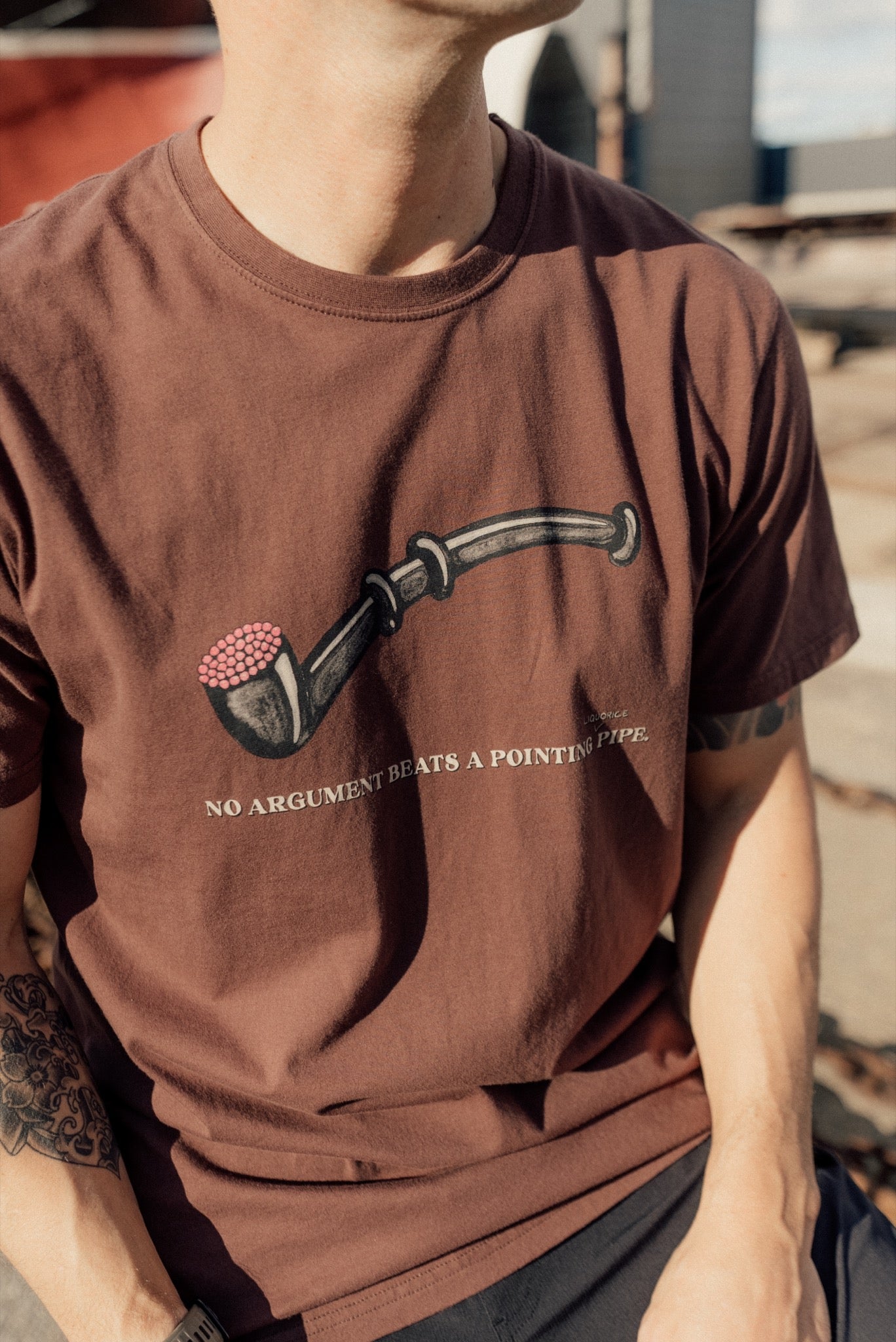 LAKOR Lakridspibe T-shirt T-Shirt Chicory Coffee