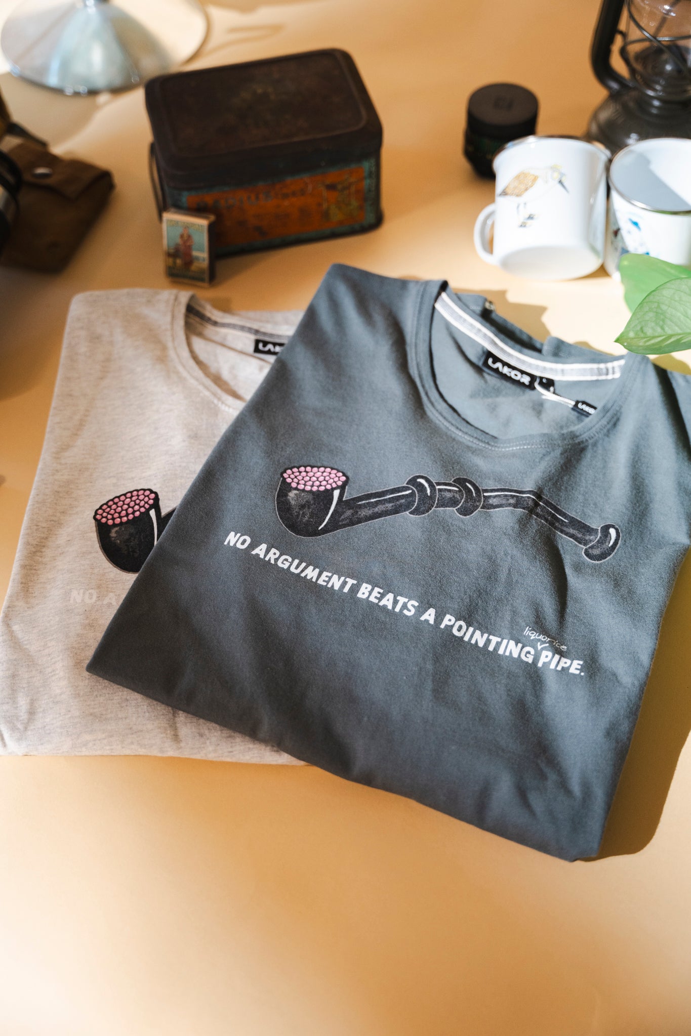 LAKOR Lakridspibe T-shirt T-Shirt Oatmeal Melange