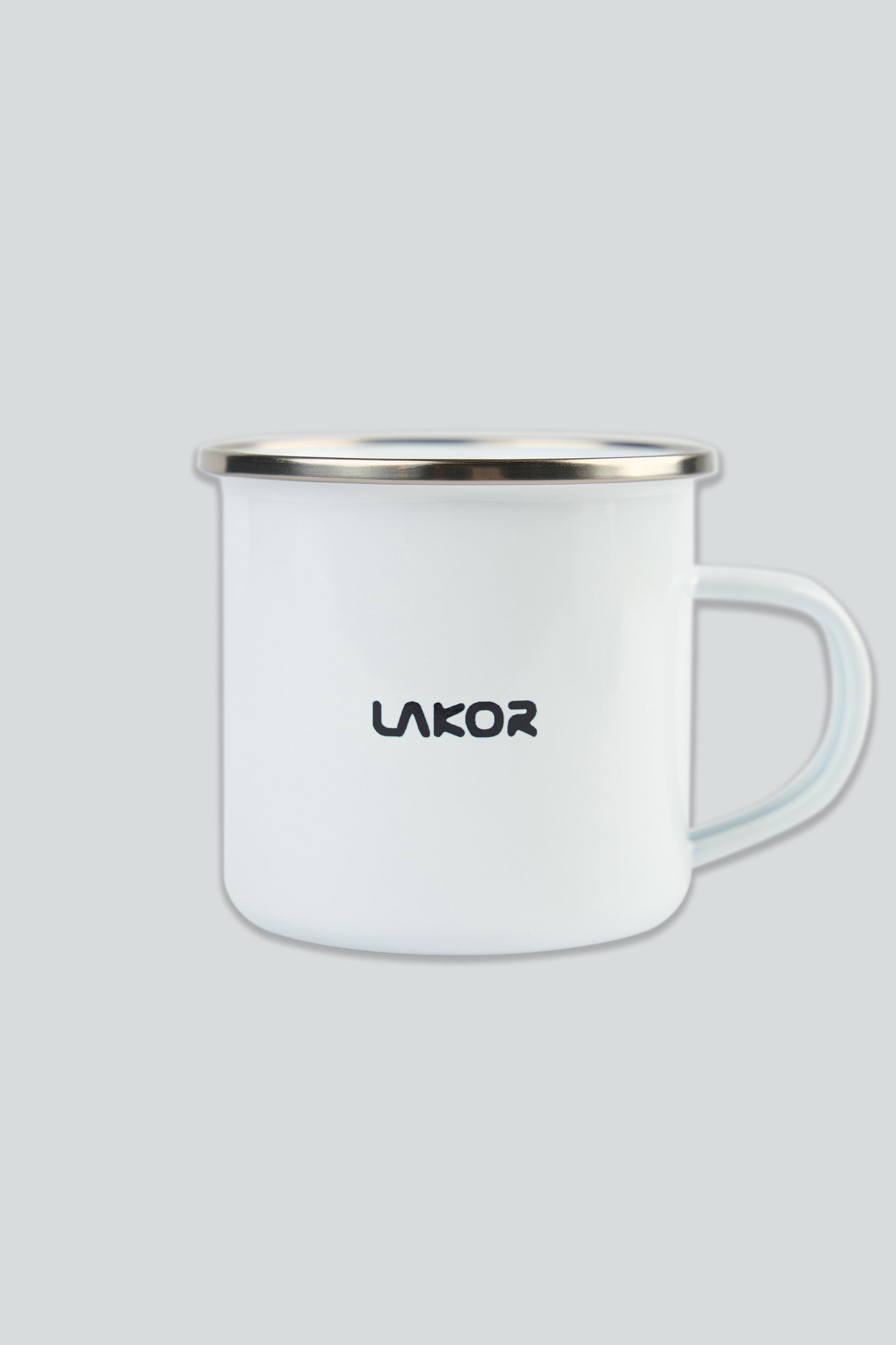 LAKOR Lazy Lumber Emaljekrus Mug White