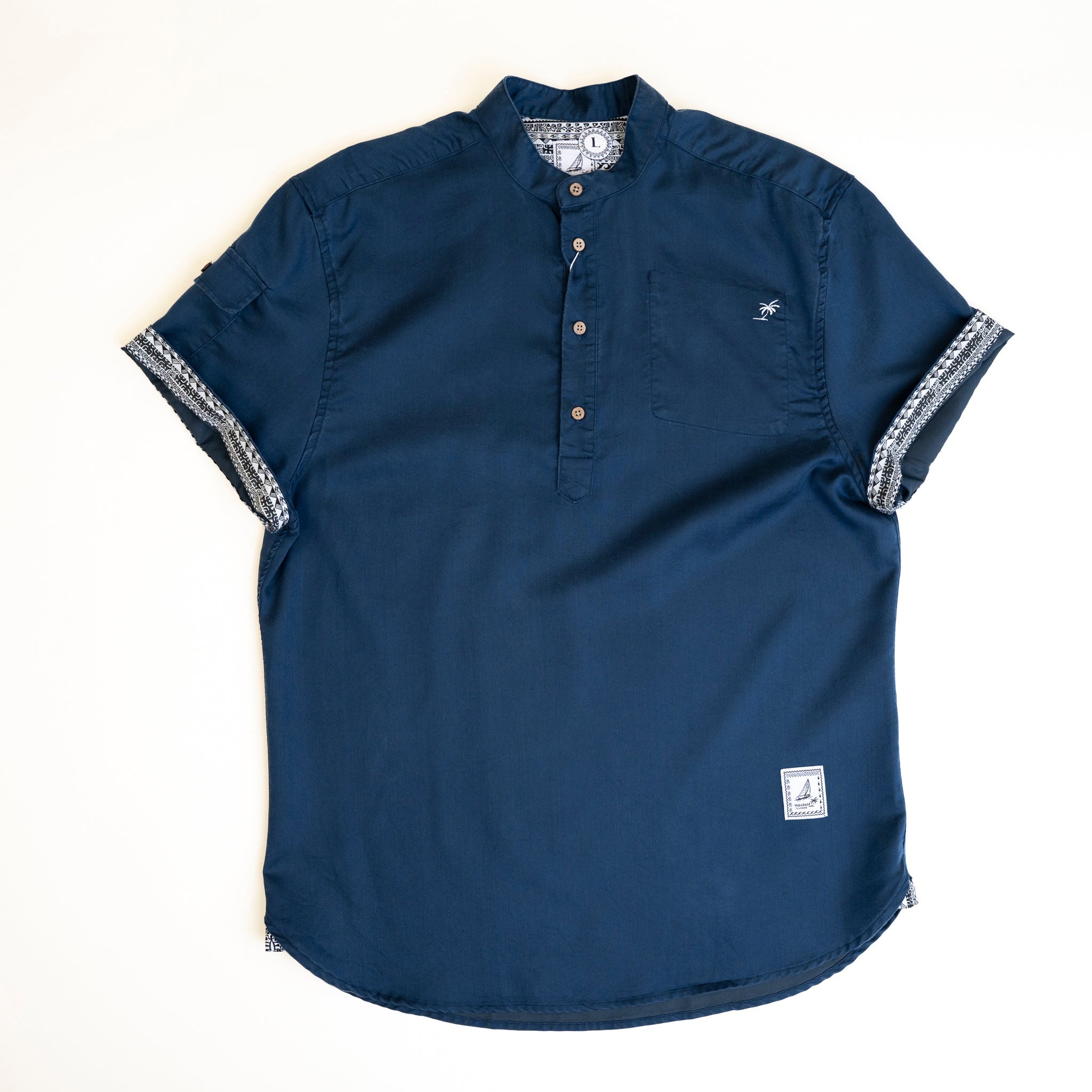 LAKOR Mikkel Shirt Short Sleeve Shirt Ocean Depths