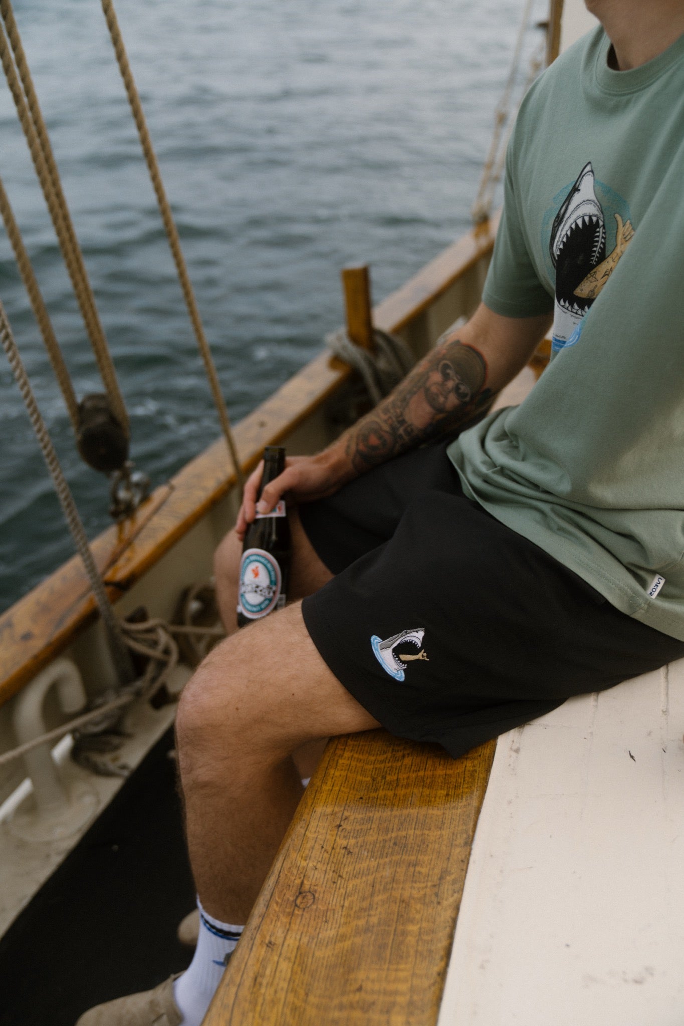 LAKOR Mini Shark Shaka Swim Shorts Shorts Moonless Night
