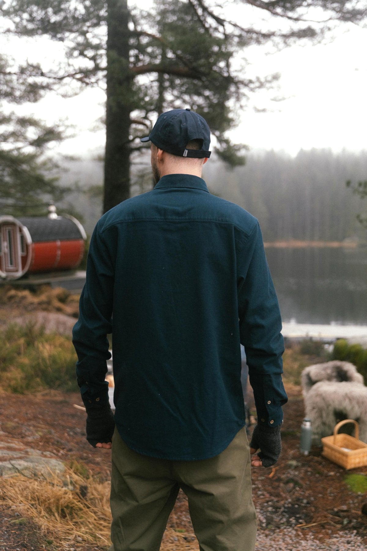 LAKOR Moleskin Shirt Shirt Blueberry