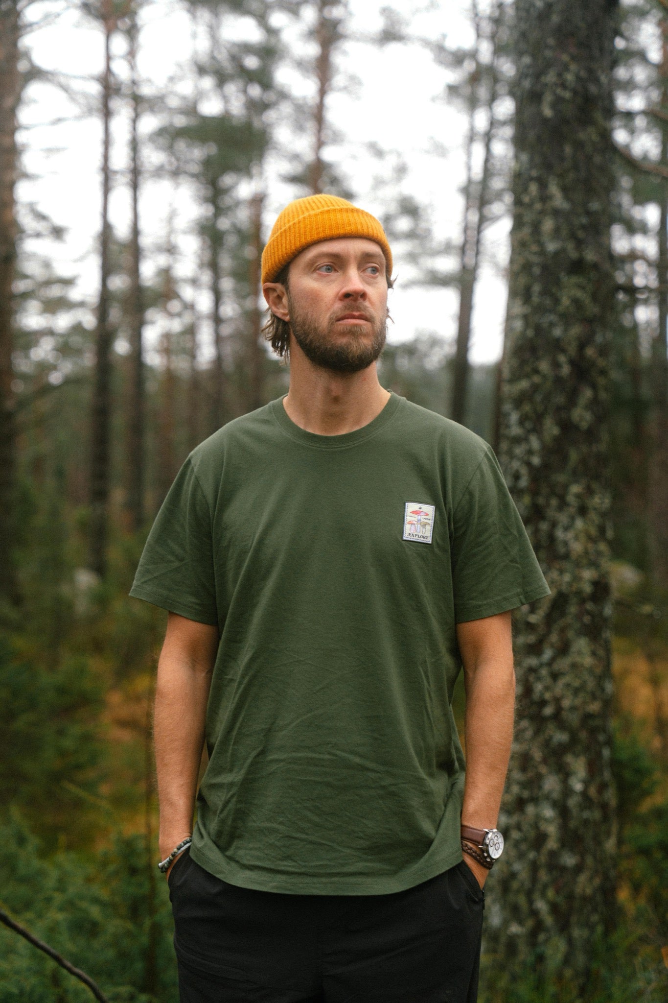 LAKOR Mushroom Forest T-shirt T-Shirt Riffle Green