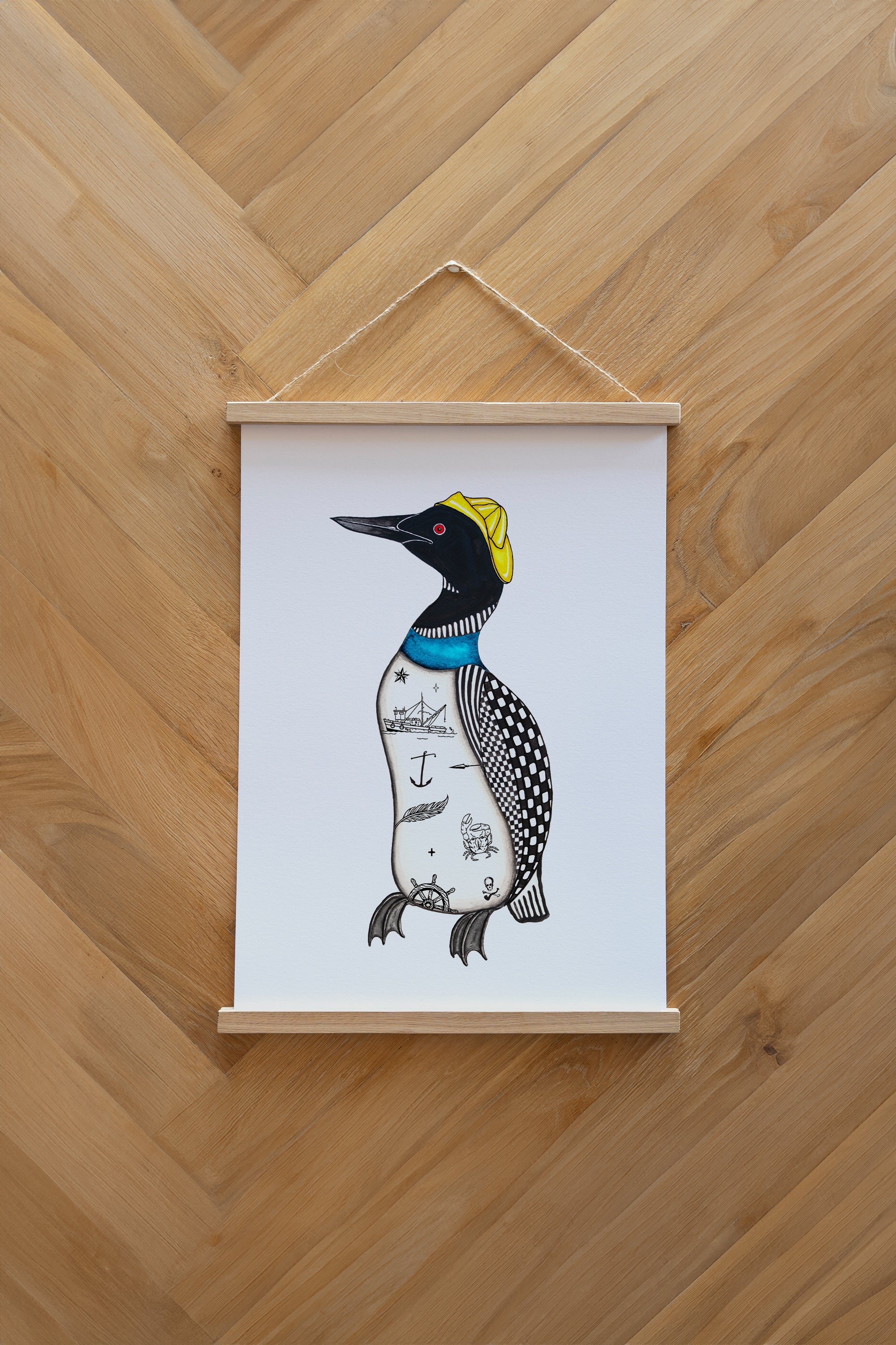 Northern Diver Poster - White