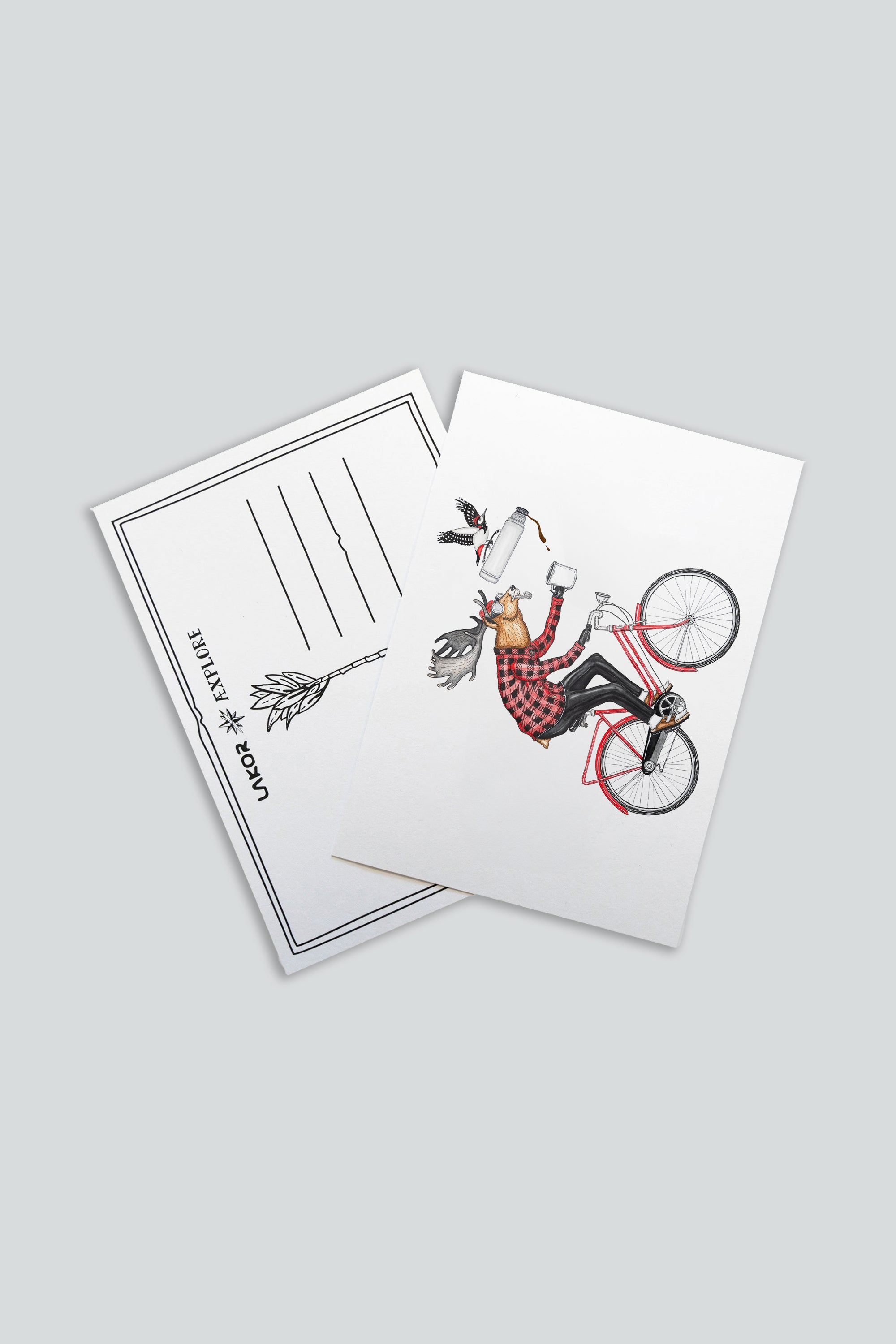 Off To Work Postcard