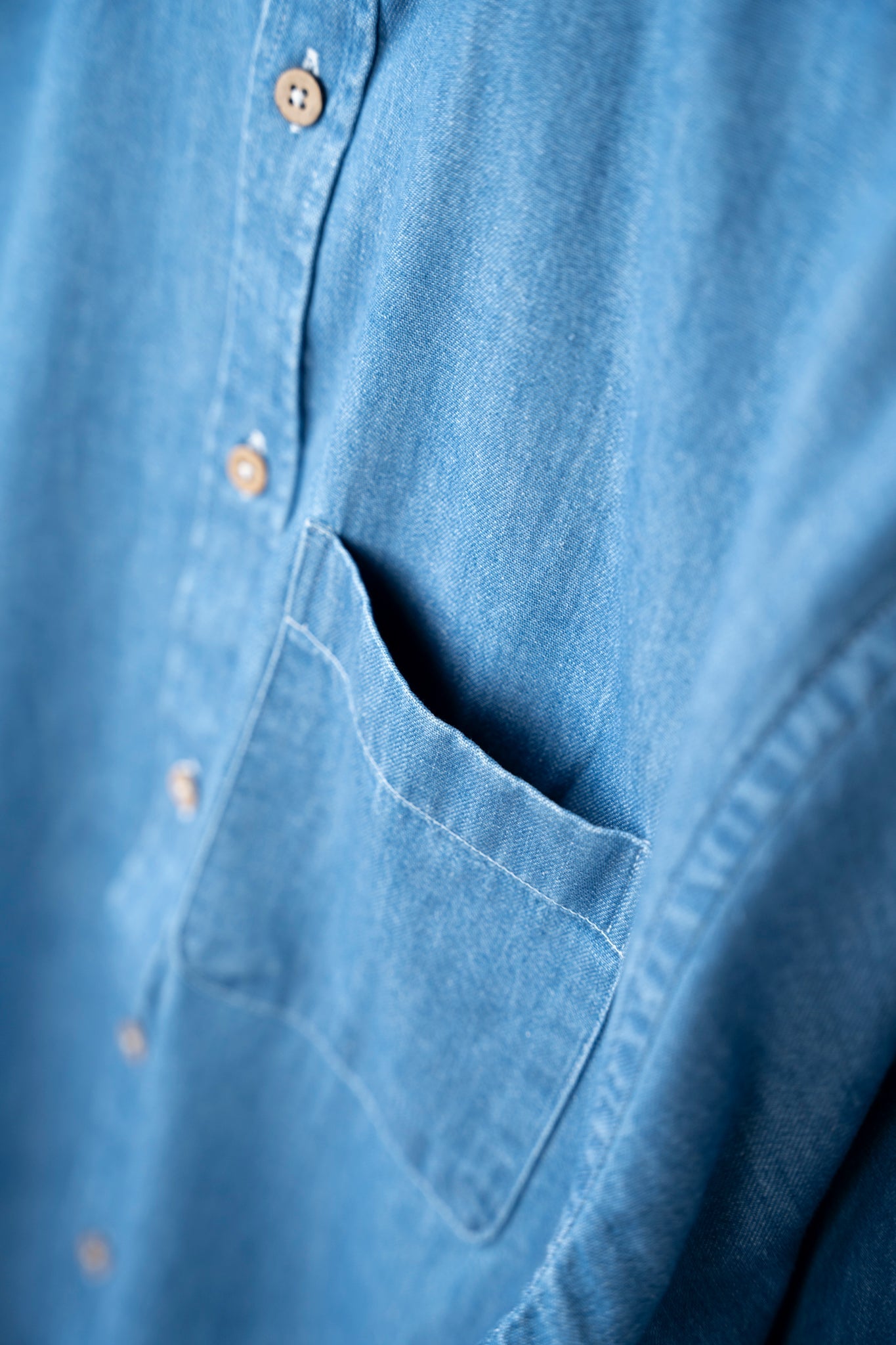 Organic Denim Shirt - Medium Blue