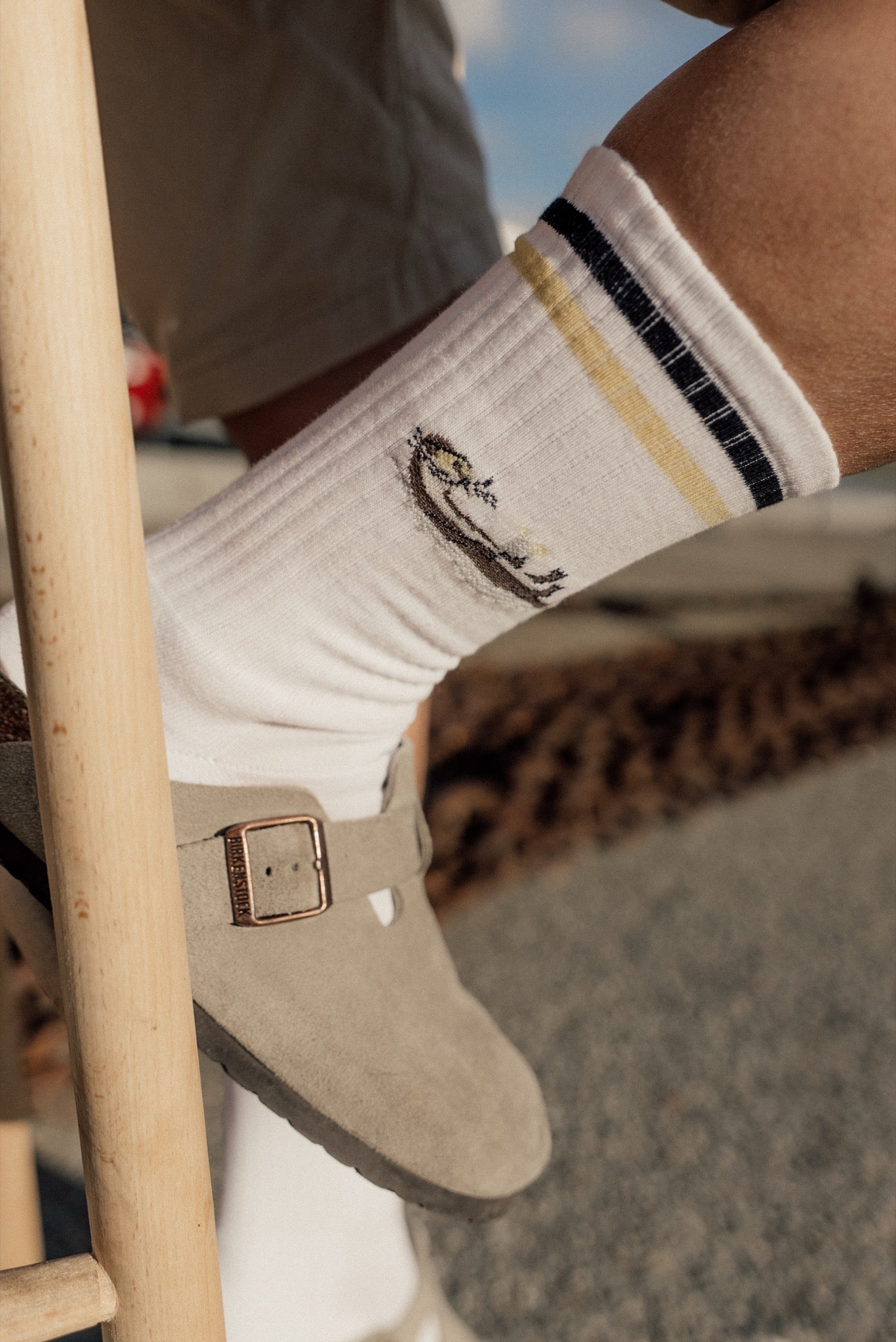 LAKOR Otter Vacation Tennis Socks Tennis Socks White