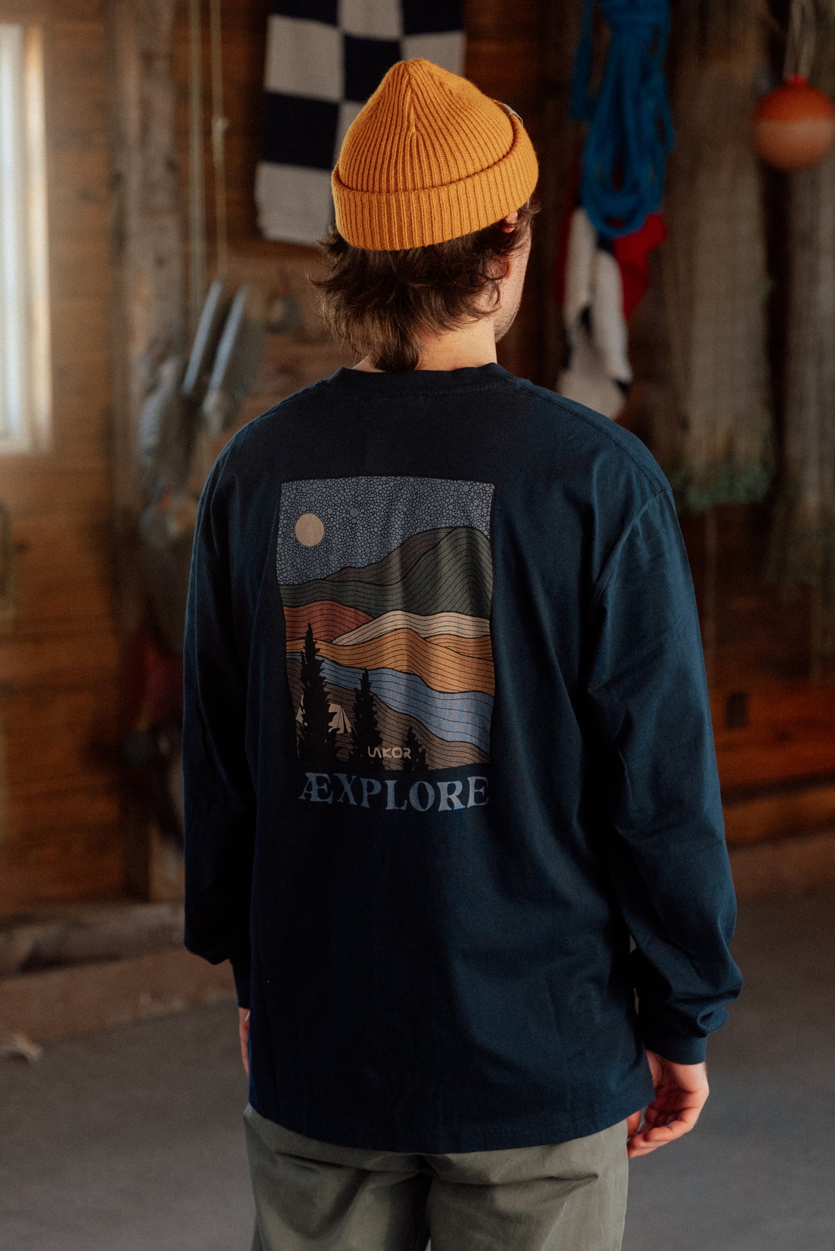 LAKOR Out There Boxfit LS T-shirt T-Shirt Blueberry
