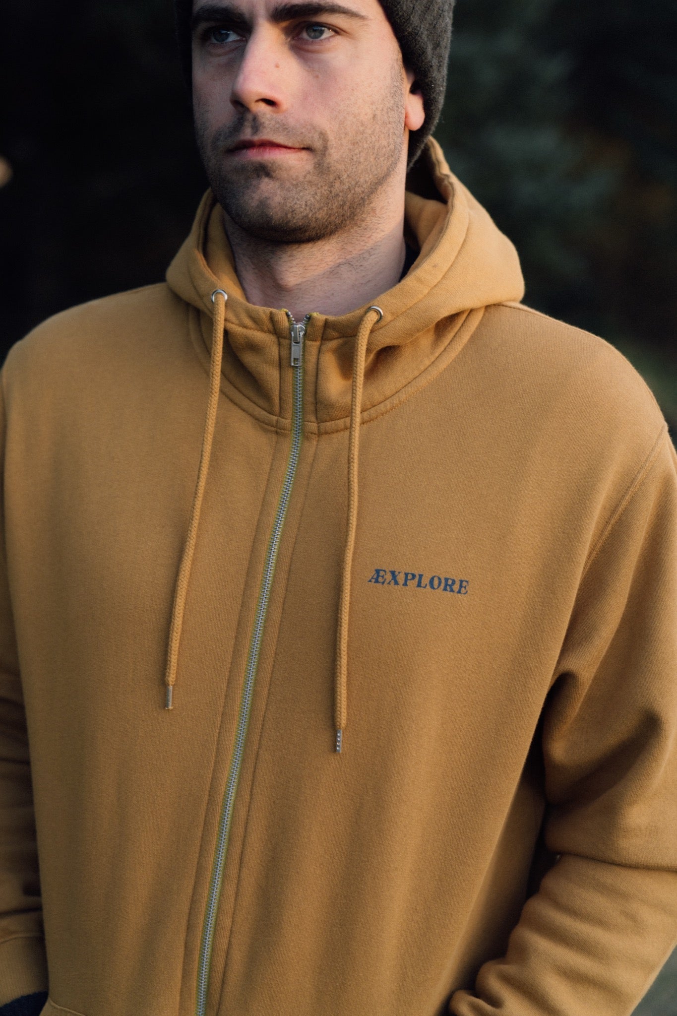 LAKOR Out There Zip Hoodie Sweatshirt Wood Thrush