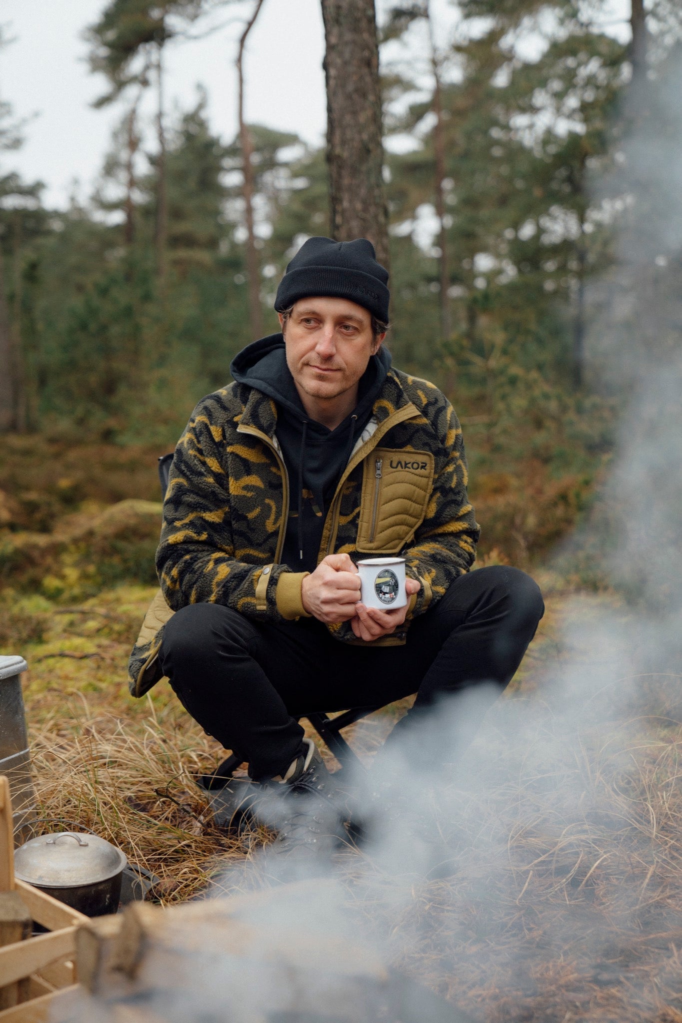 LAKOR Ovis Teddy Fleece Jacket Jacket Drip Stop Seagull Camo