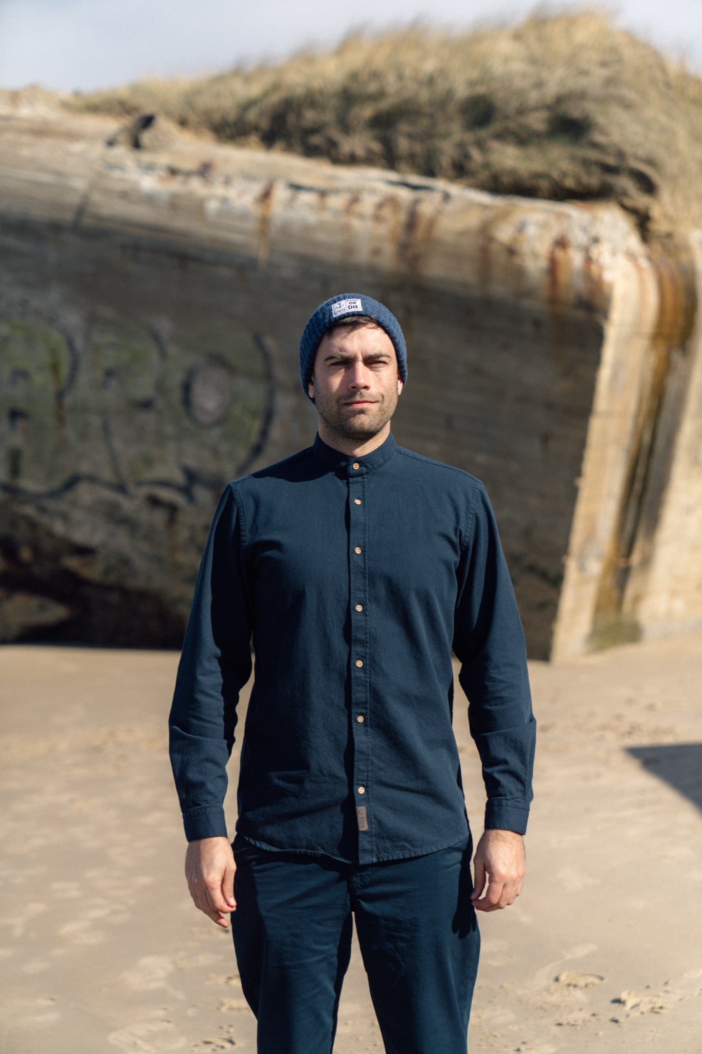 LAKOR Plain Dal Shirt Shirt Blueberry