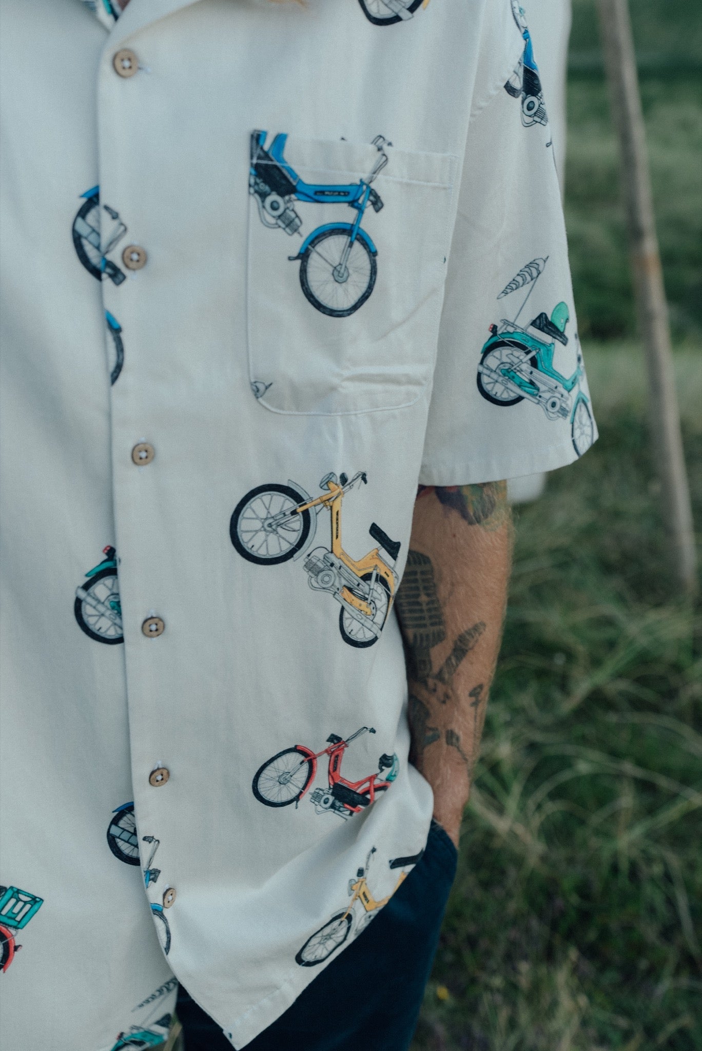 LAKOR Puch Color Short Sleeve Shirt Short Sleeve Shirt Star White