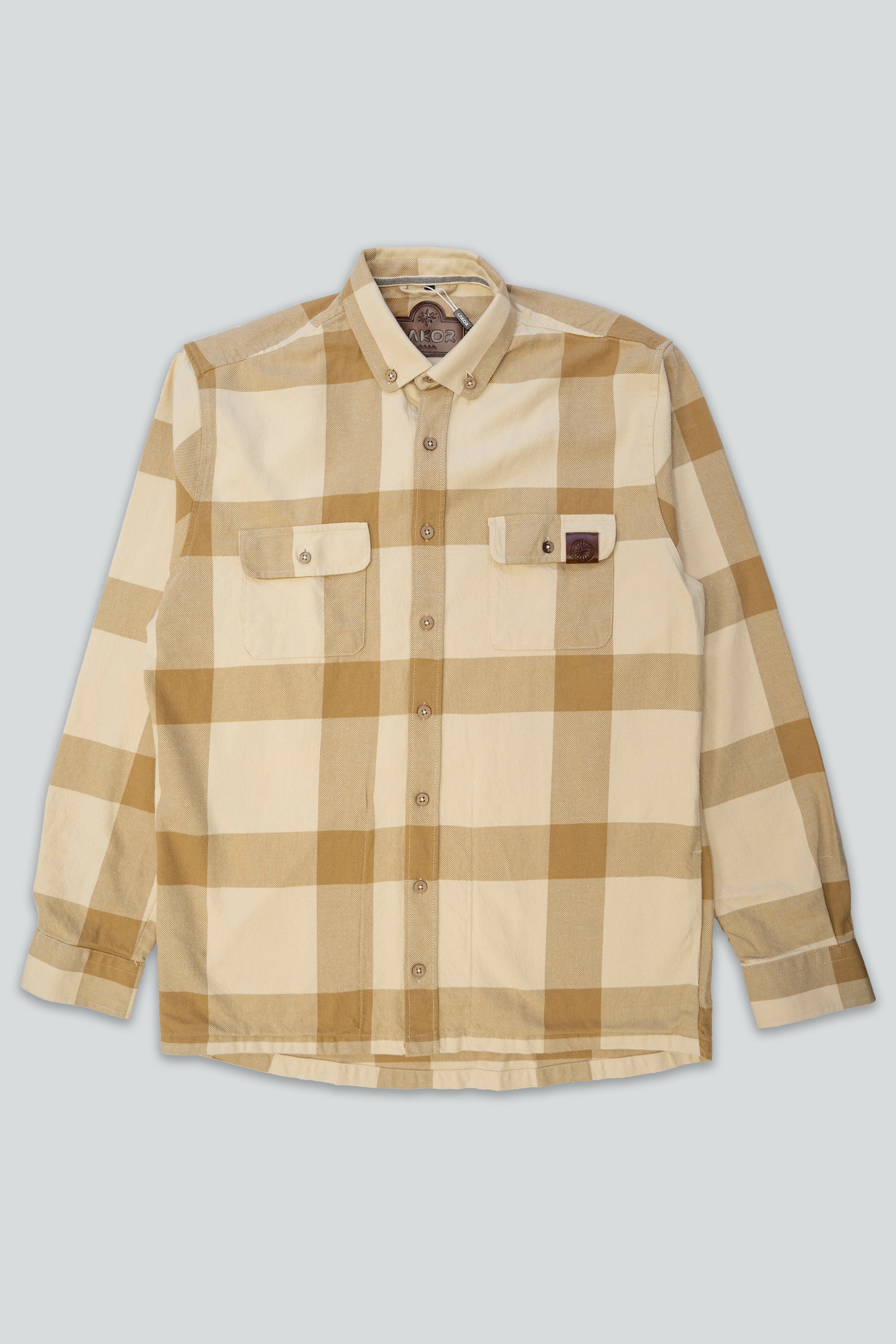 LAKOR Recycled Work Shirt Overshirt Light Brown