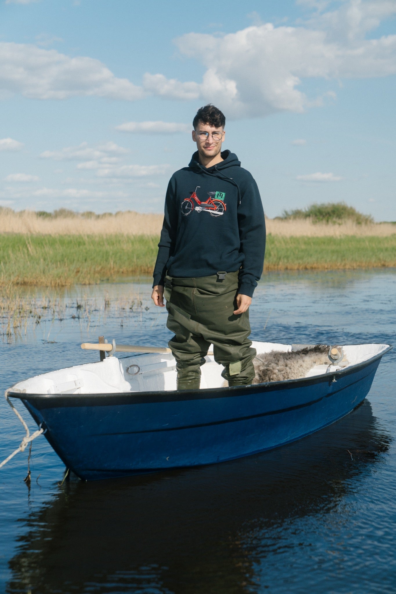 Red Maxi Hoodie - Blueberry