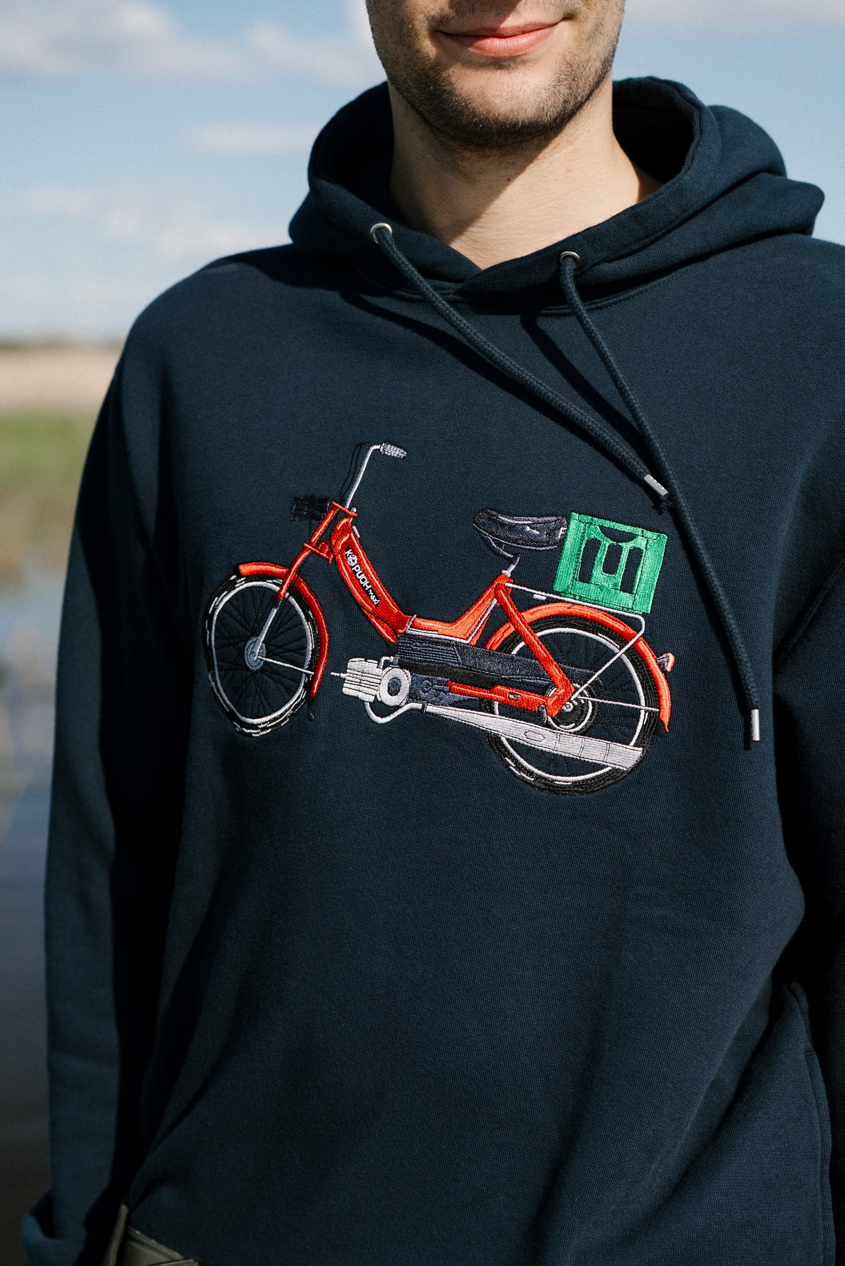 LAKOR Red Maxi Hoodie Sweatshirt Blueberry