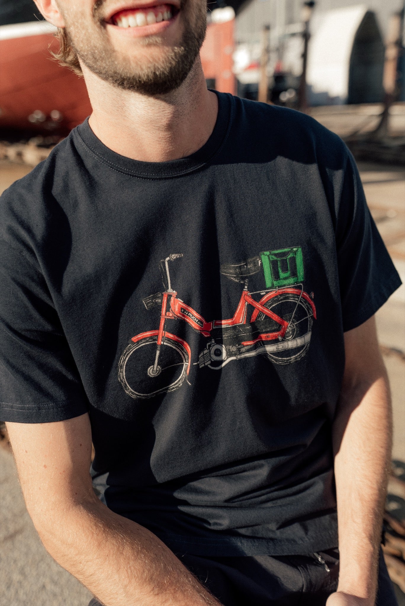 LAKOR Red Maxi T-shirt T-Shirt Moonless Night