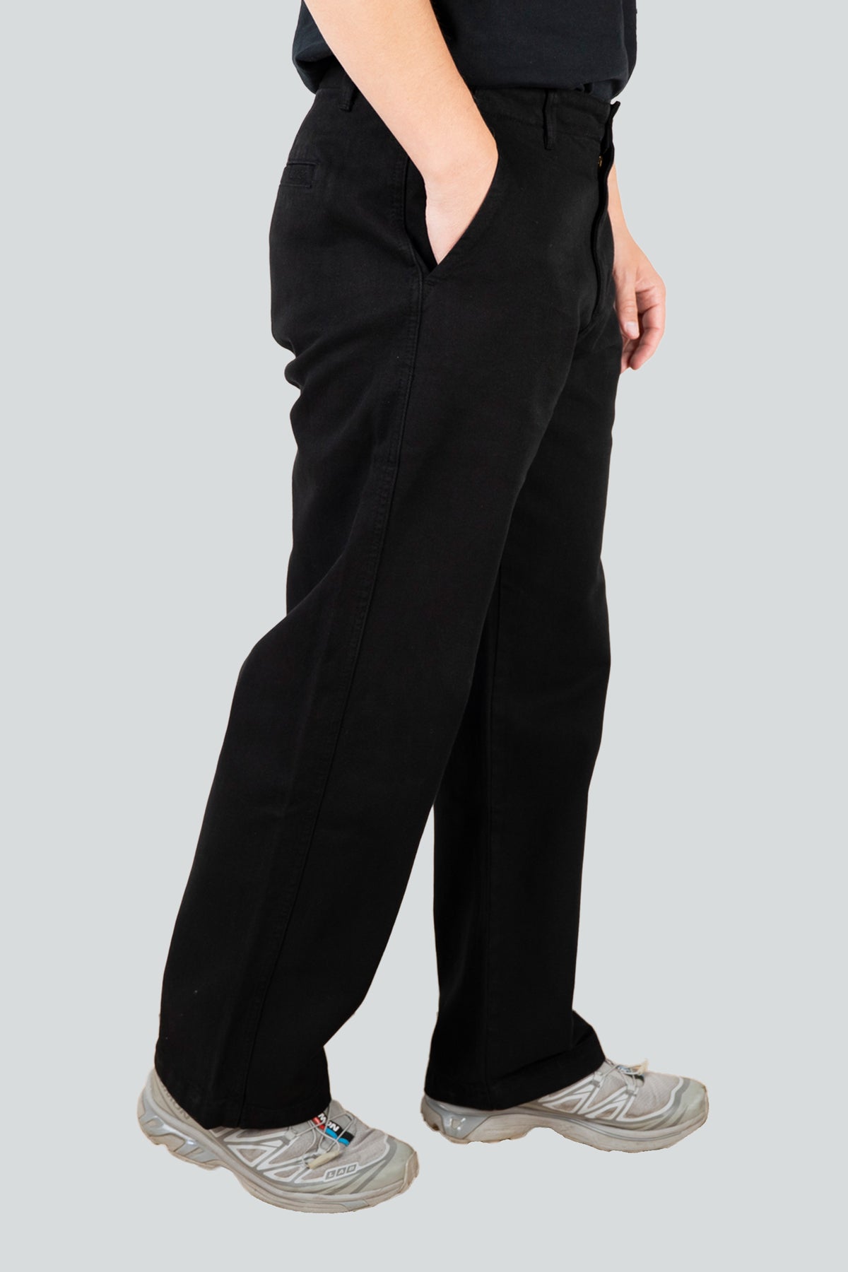 LAKOR Relaxed Twill Pants Pants Black