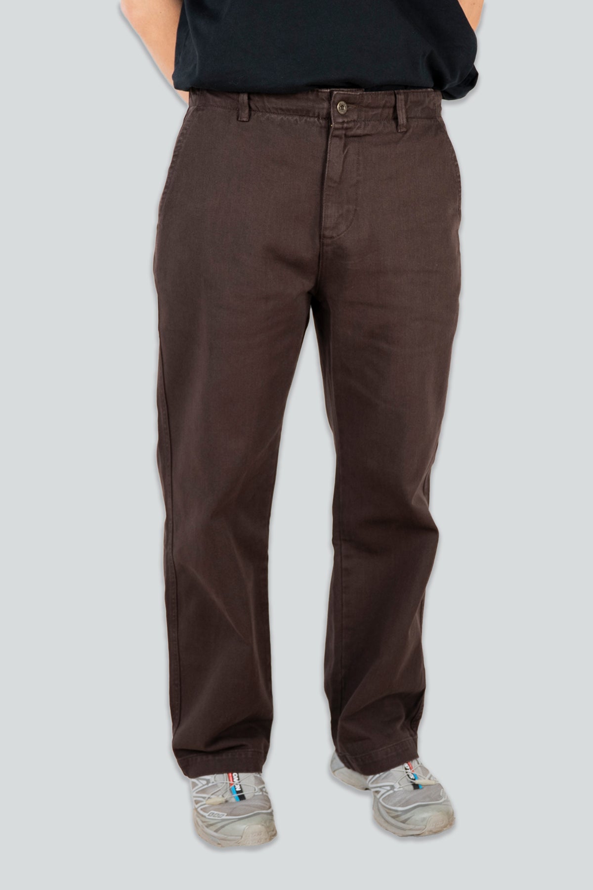 LAKOR Relaxed Twill Pants Pants Coffee Bean