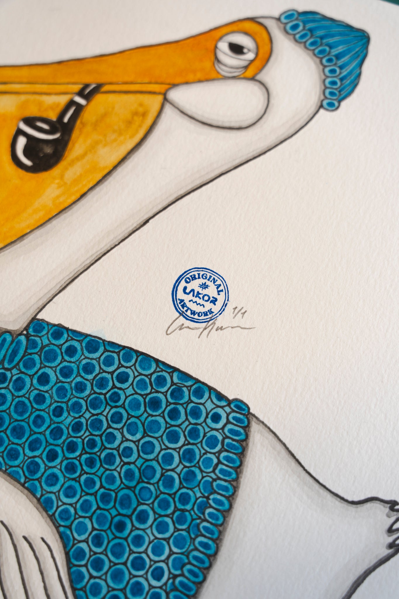 LAKOR Sailing Pelican Original Poster White