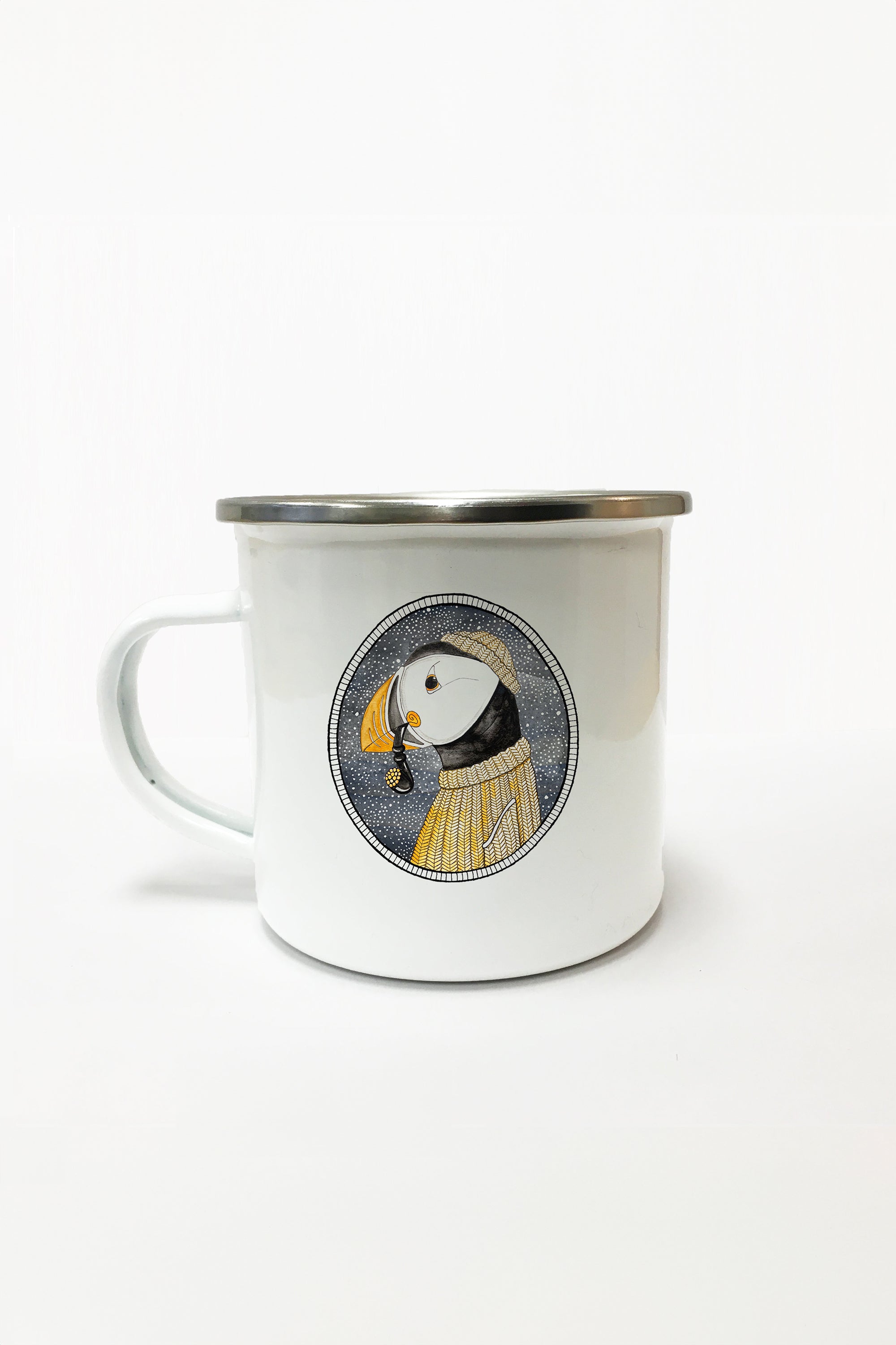 Sailor Puffin Enamel Mug