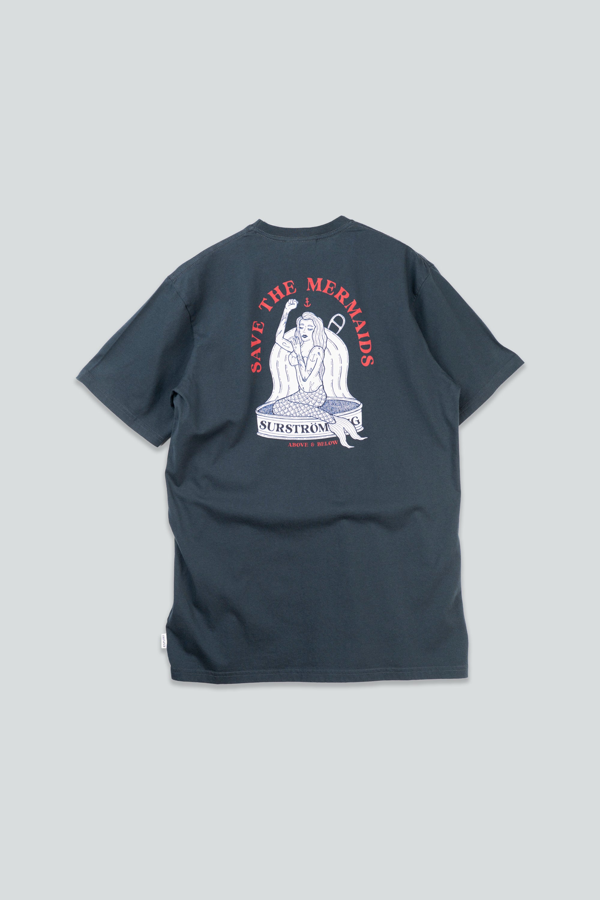 Save The Mermaids Back T-shirt - Blueberry