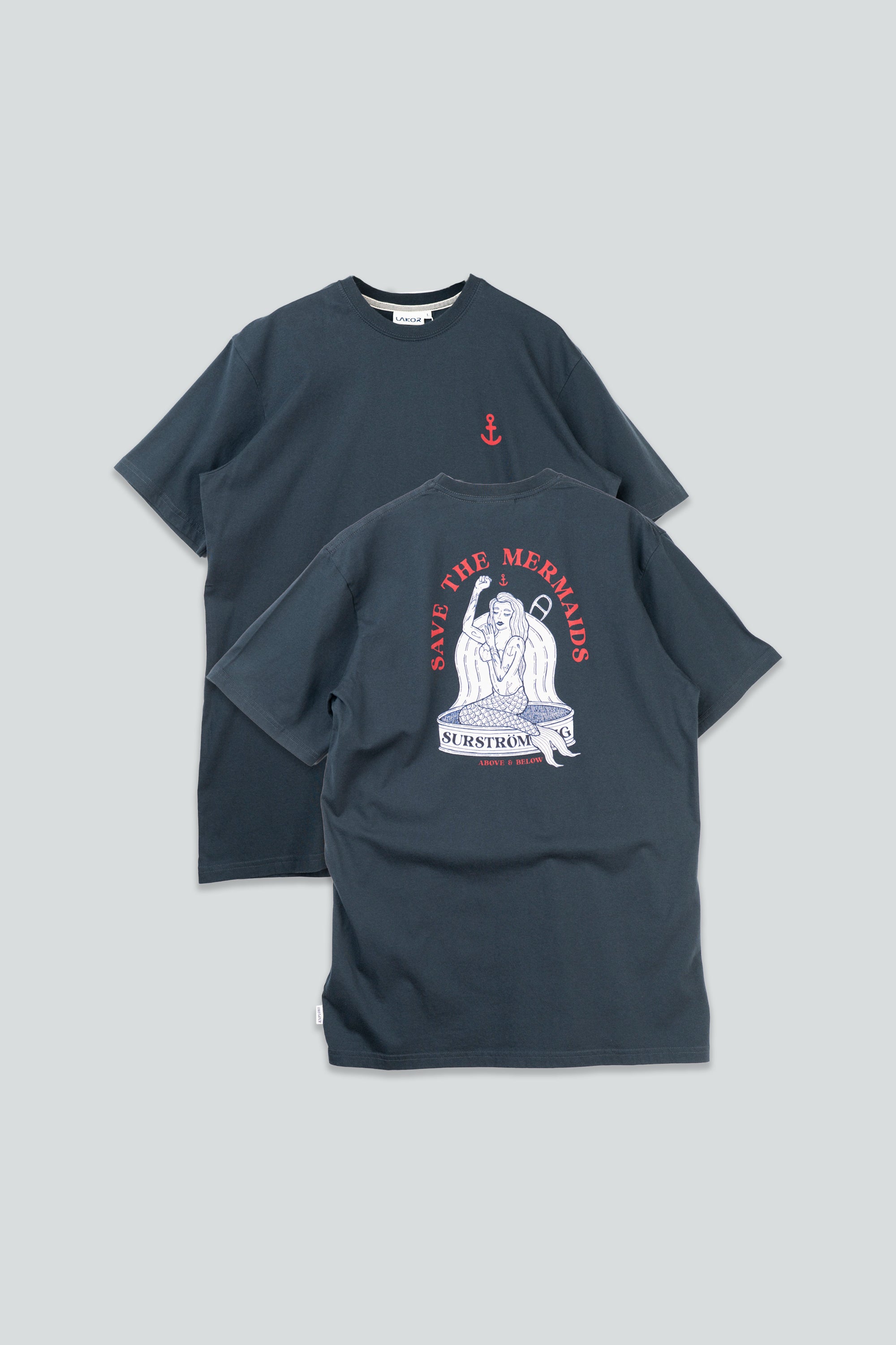 LAKOR Save The Mermaids Back T-shirt T-Shirt Blueberry