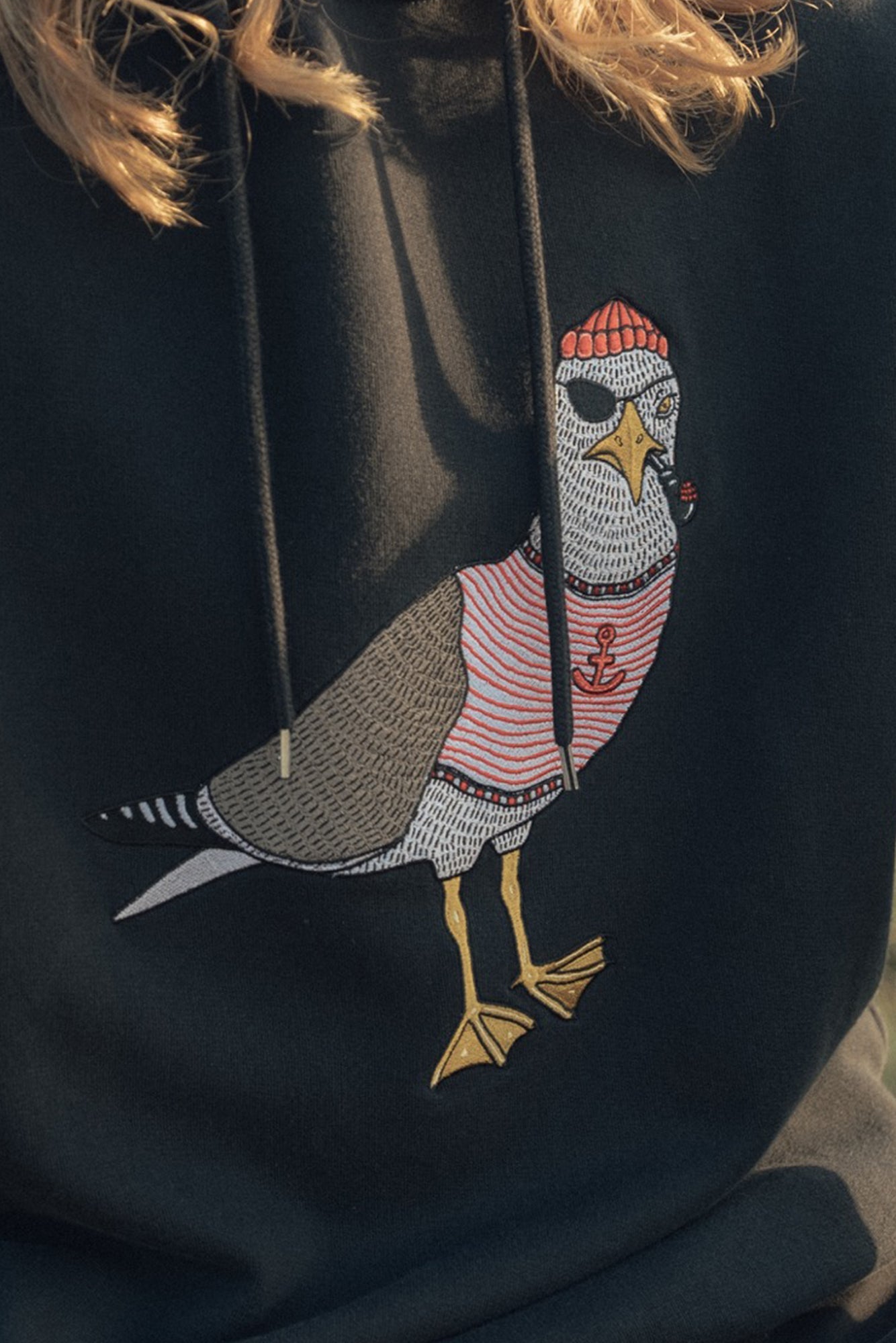 LAKOR Seaborn Seagull Hoodie Sweatshirt Moonless Night