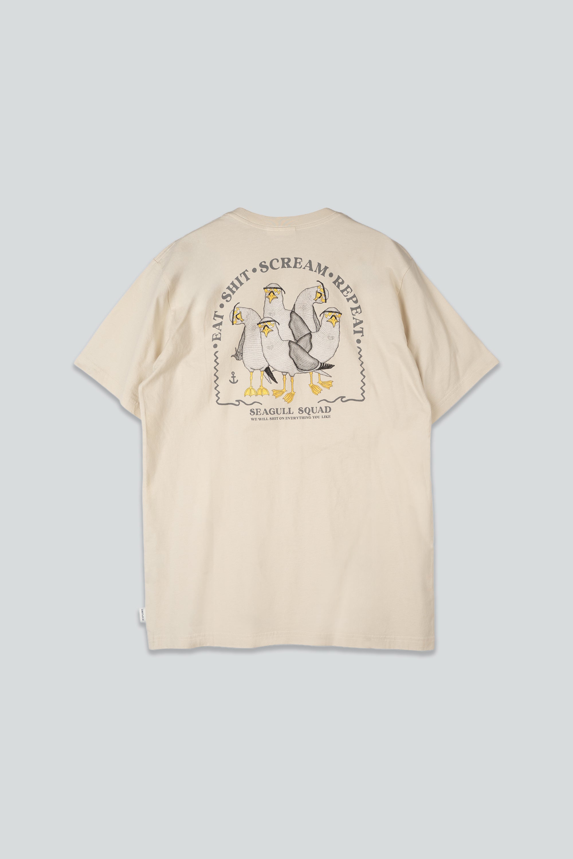 Seagull Squad Back T-shirt - Rainy Day - Med Print | LAKOR