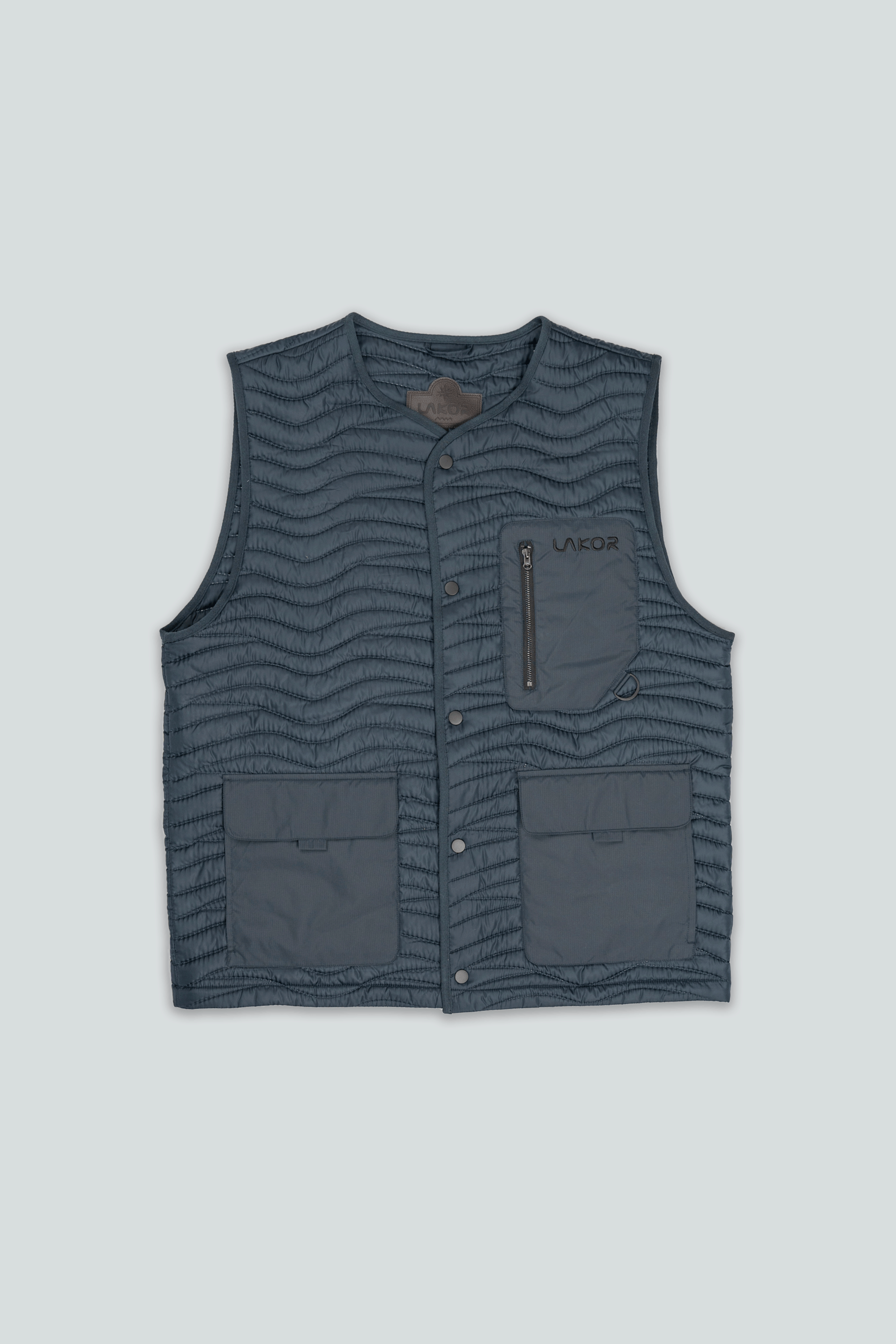 LAKOR Seaway Quilted Vest Jacket Blueberry