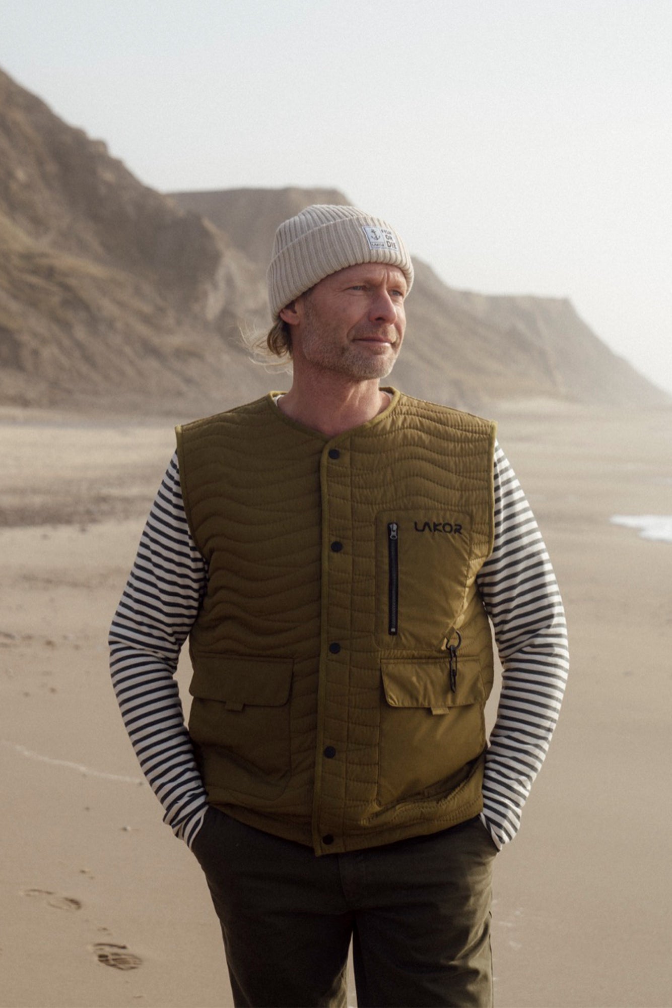 LAKOR Seaway Quilted Vest Jacket Fir Green