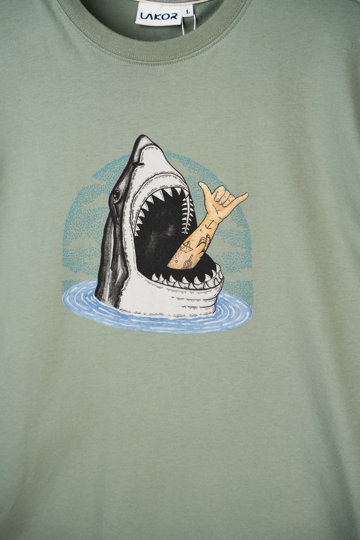 Shark Shaka T-shirt - Sea Spray