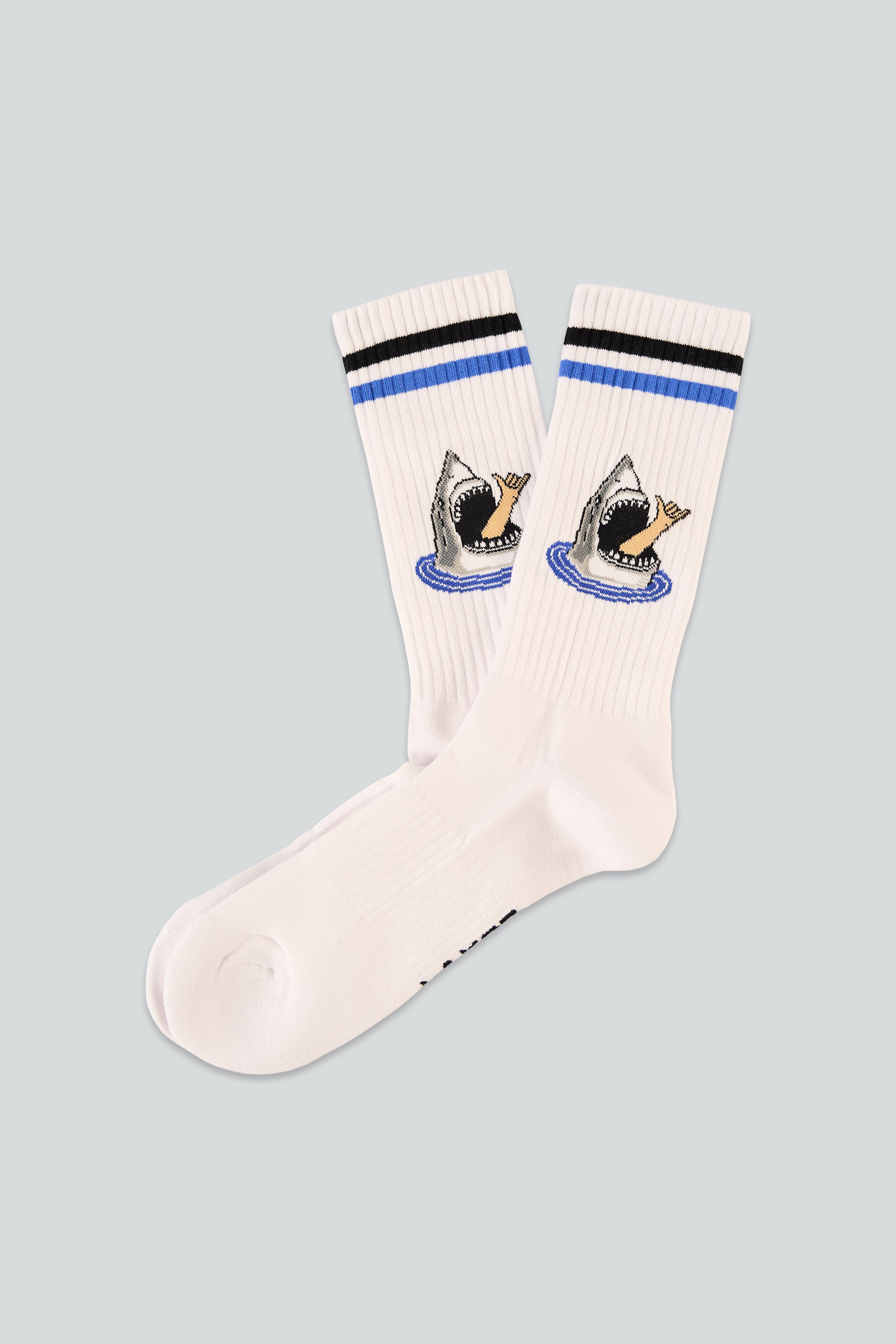 Shark Shaka Tennis Socks - White | LAKOR