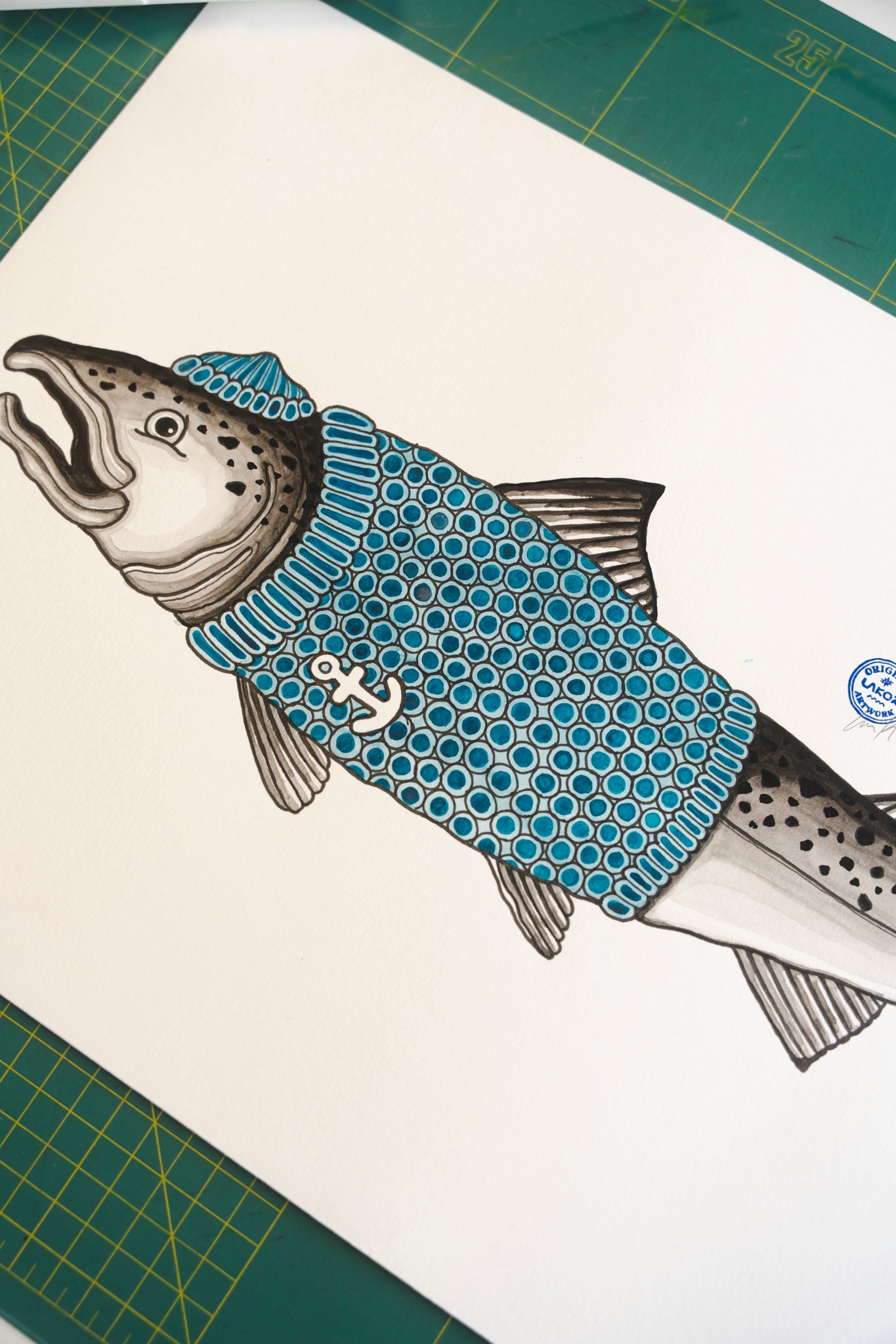 LAKOR Smoking Salmon Original Poster White