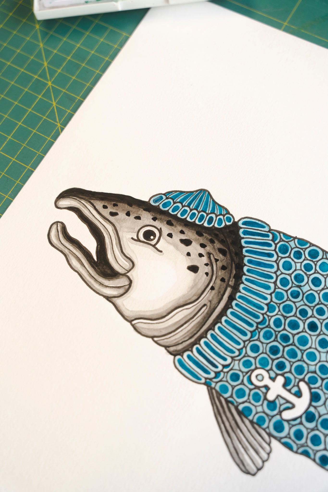 LAKOR Smoking Salmon Original Poster White