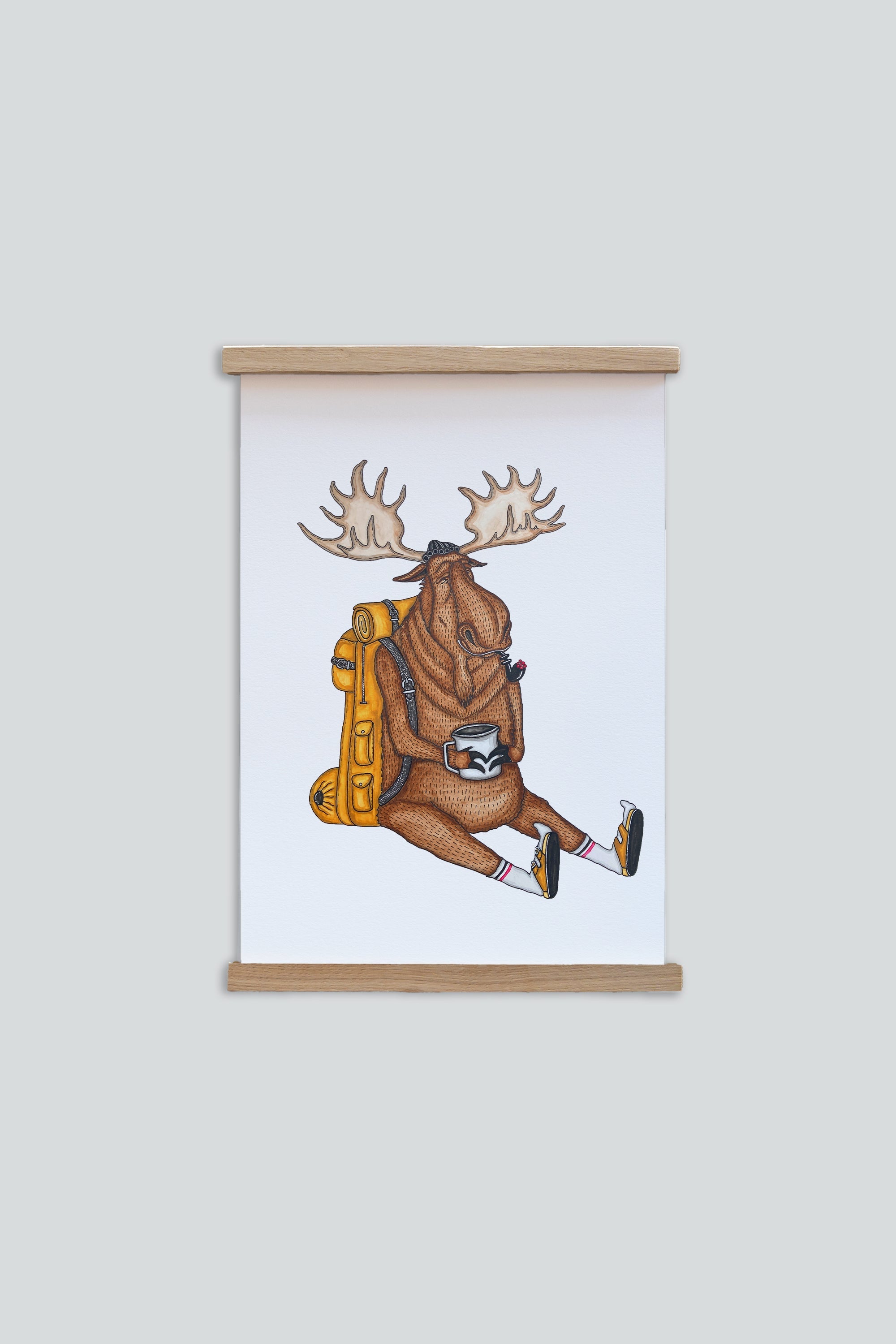 LAKOR Snooze Moose Plakat Poster White