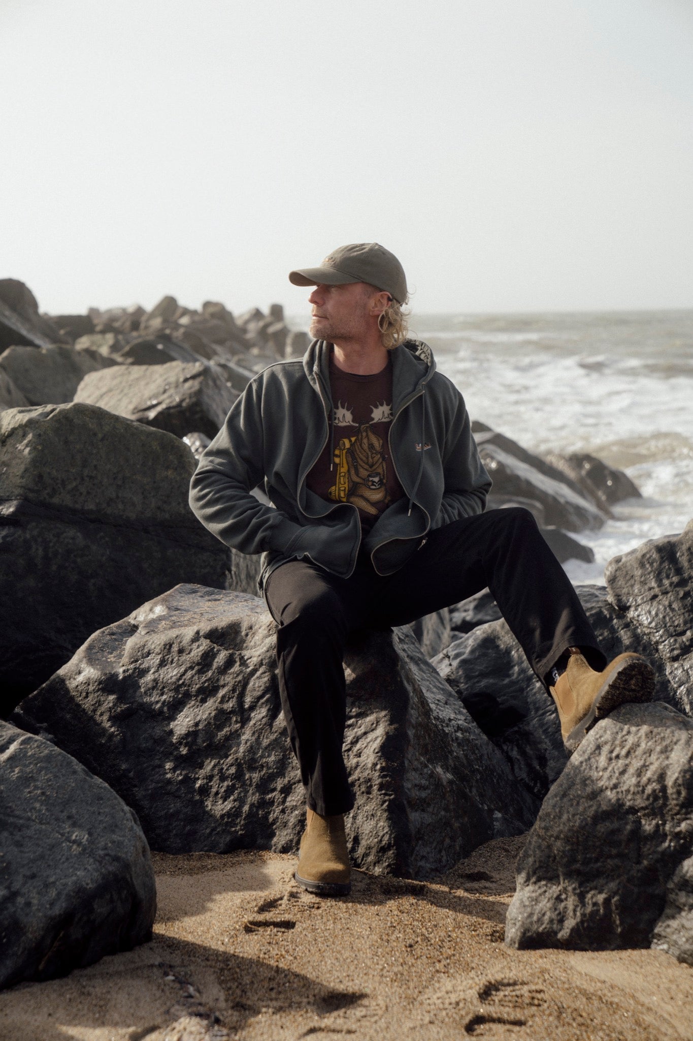 LAKOR Snooze Moose T-shirt T-Shirt Chicory Coffee