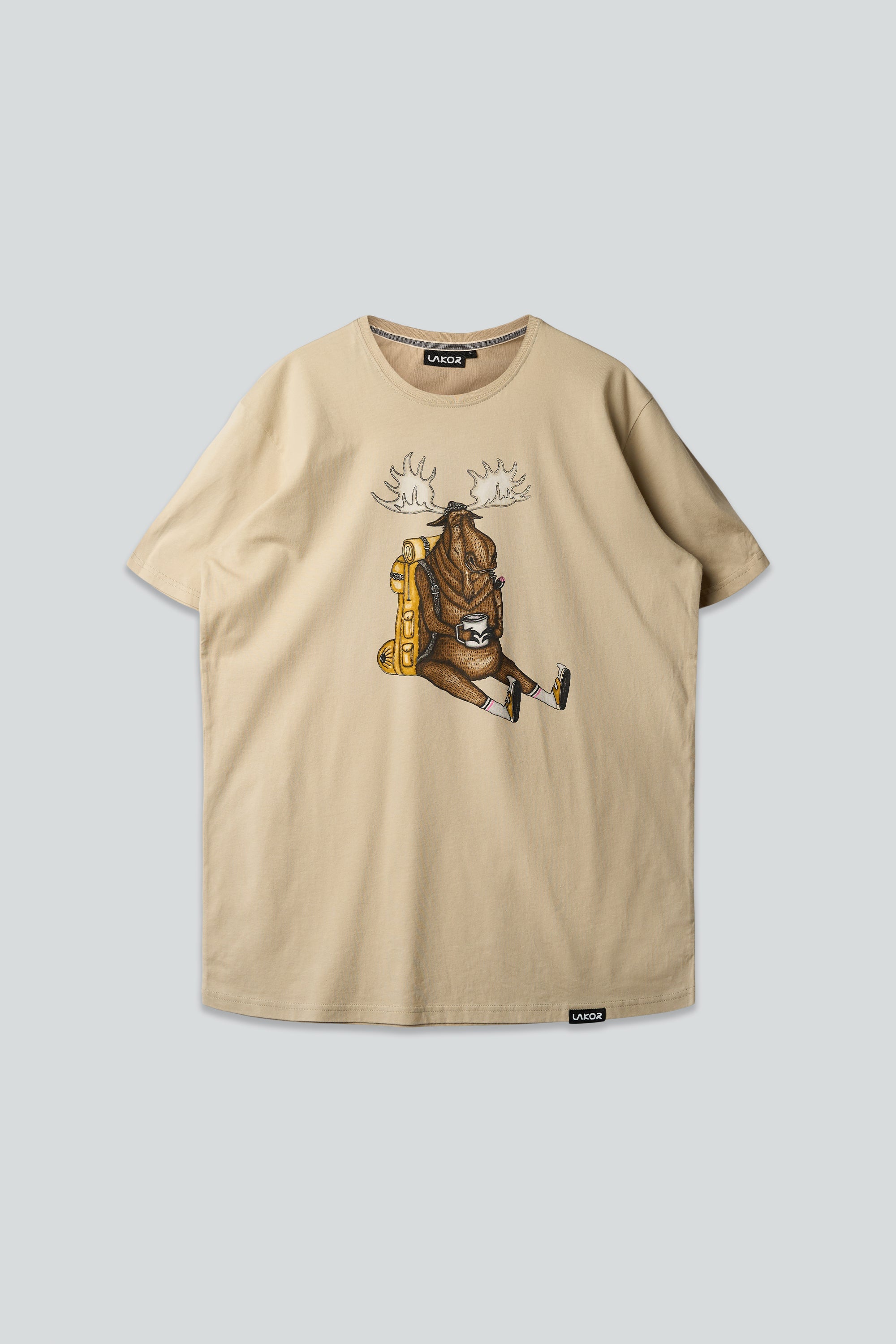 LAKOR Snooze Moose T-shirt T-Shirt White Pepper