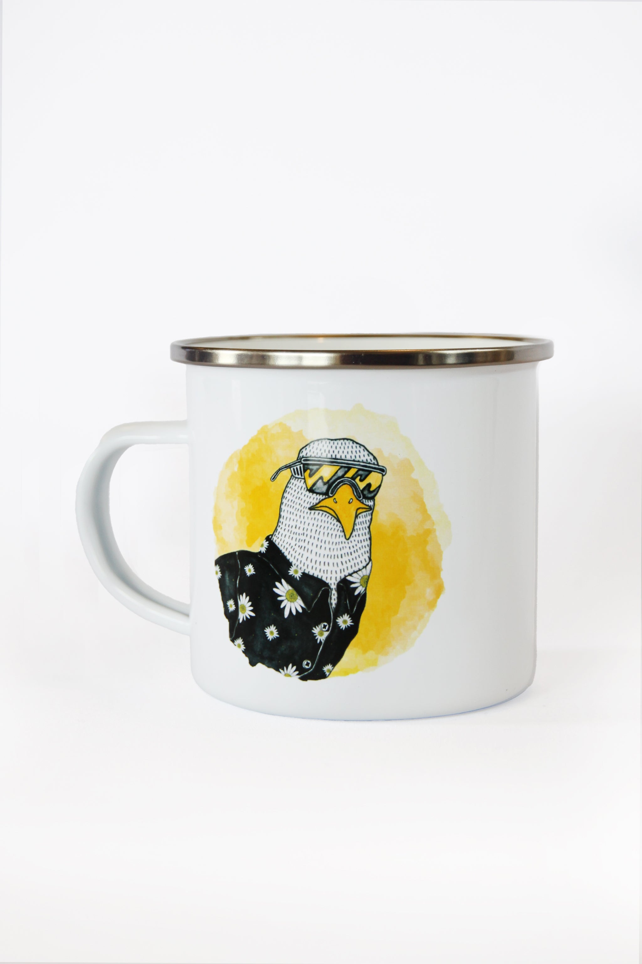 LAKOR Sunshine Seagull Emaljekrus Mug White