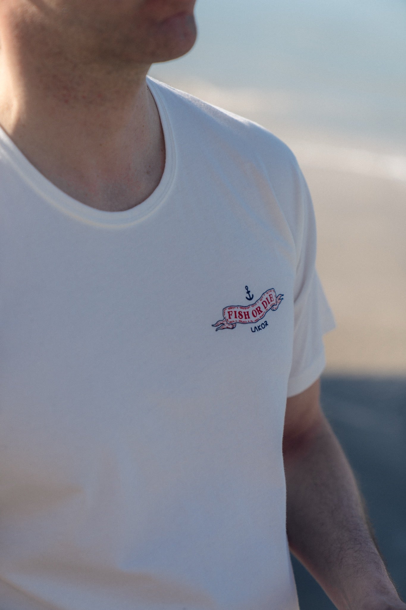 LAKOR The Smoking Salmon T-shirt T-Shirt Star White