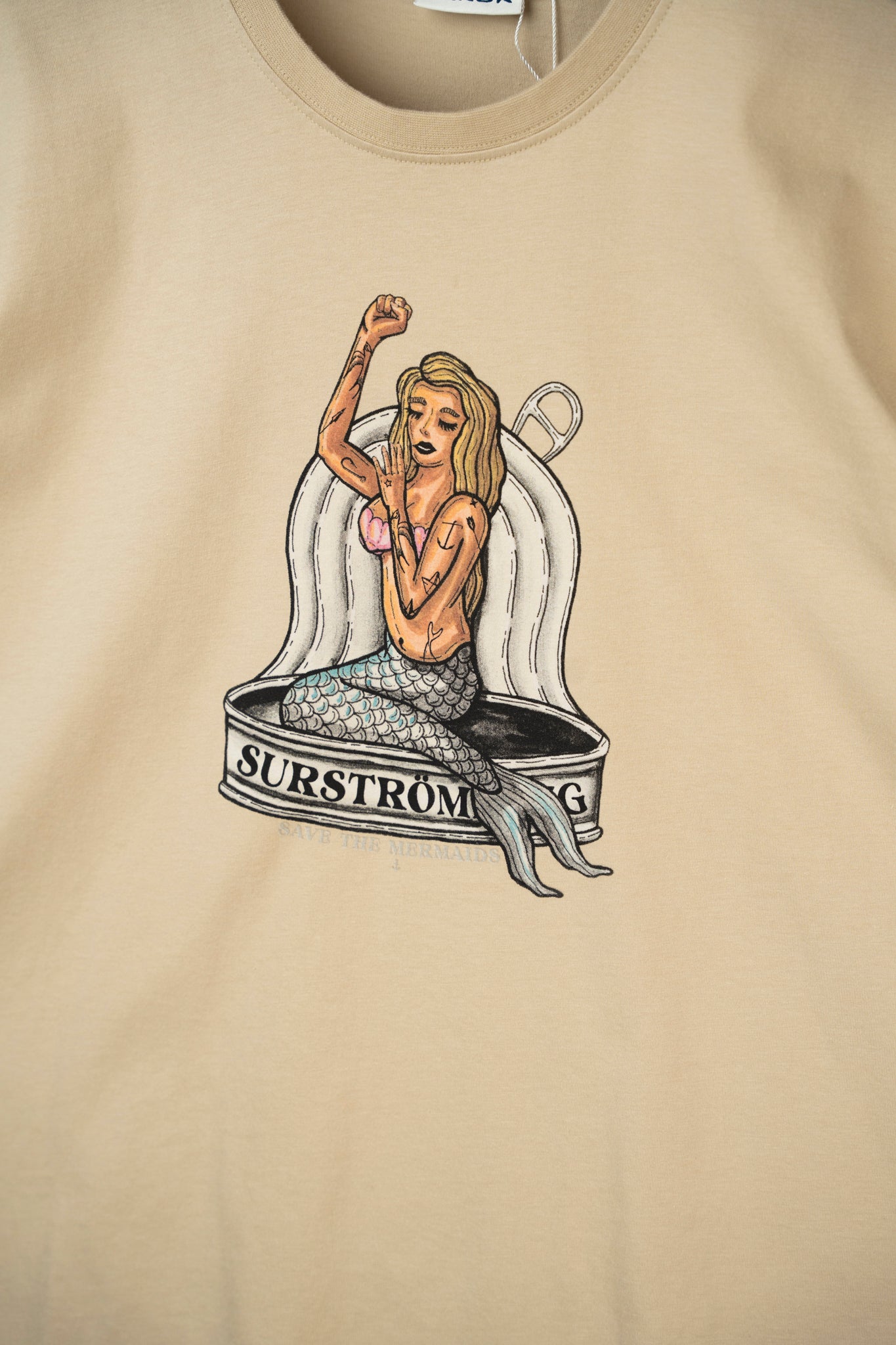 Tinned Mermaid T-shirt - White Pepper