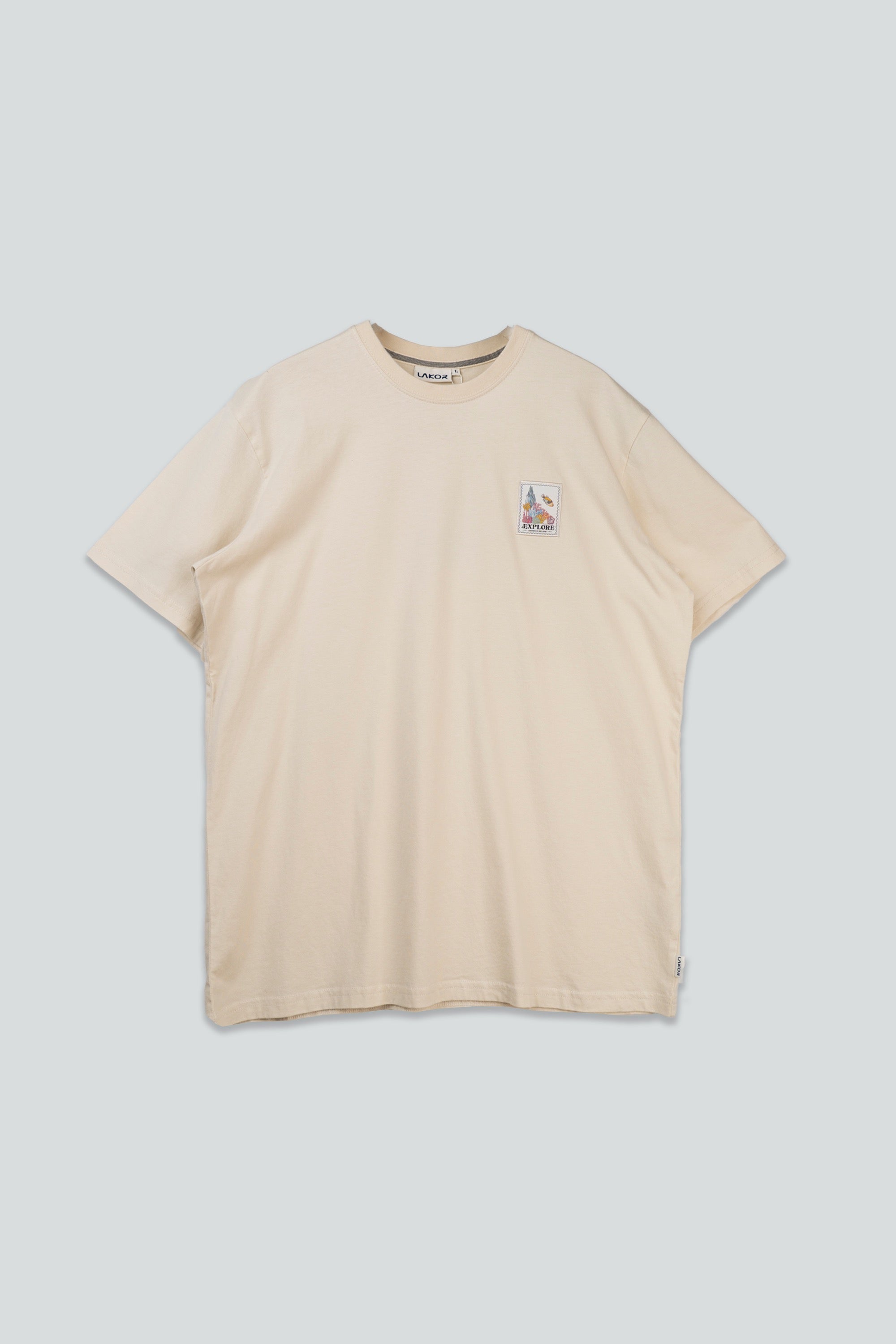 Wall of Wonder Patch T-shirt - Rainy Day | LAKOR