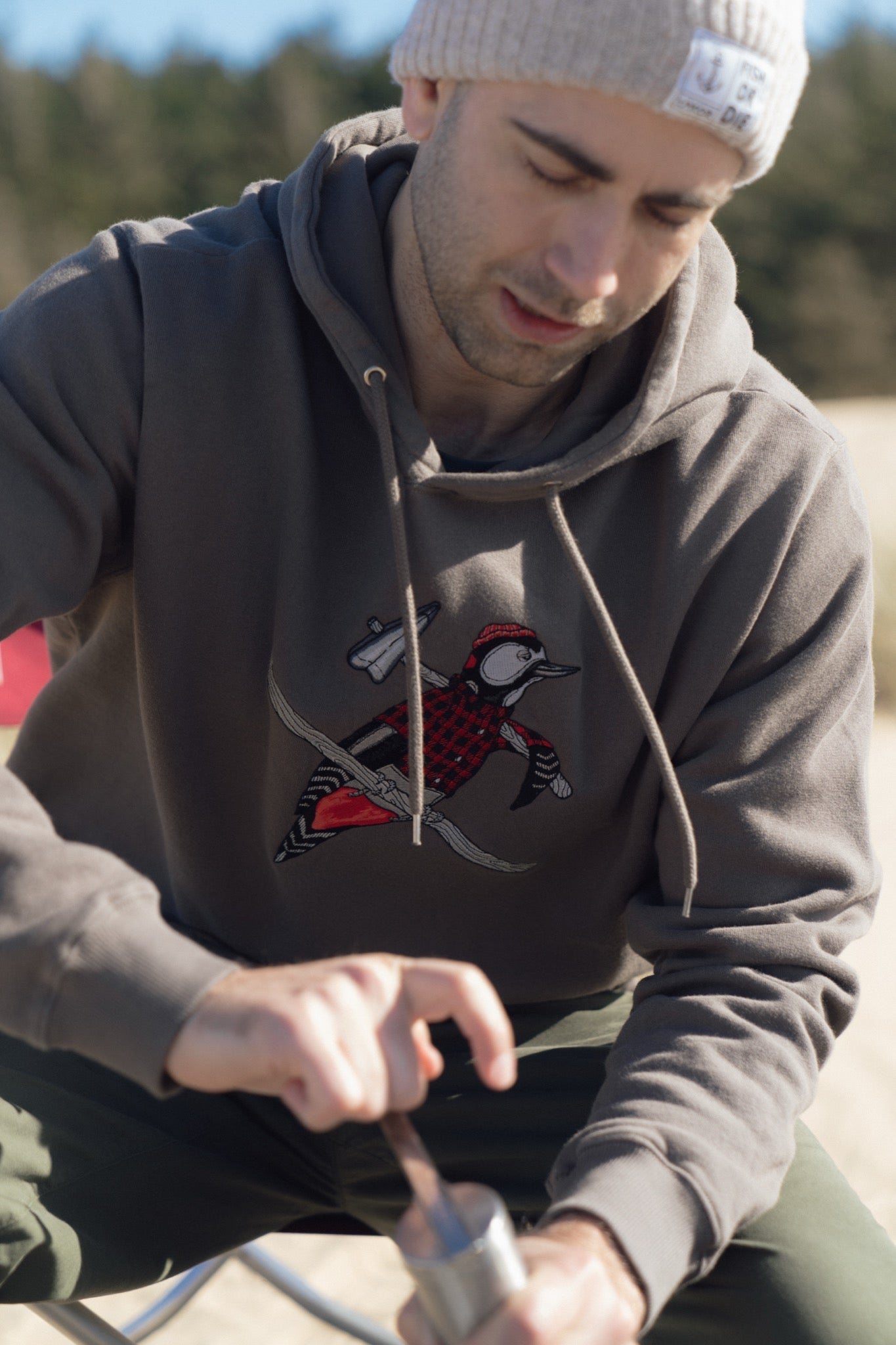Woodpecker Hoodie - Morel | LAKOR