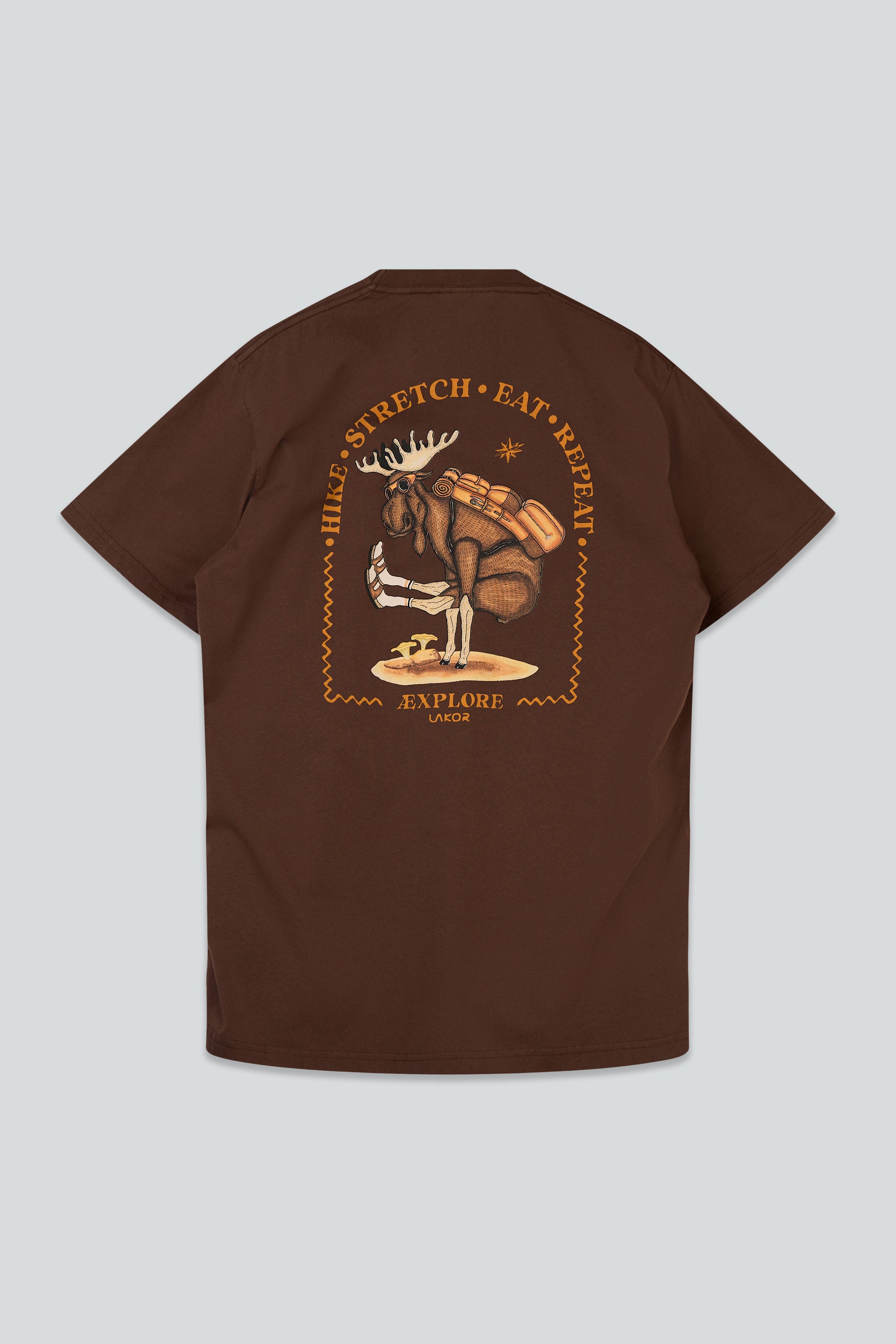LAKOR Yoga Moose T-shirt T-Shirt Chicory Coffee